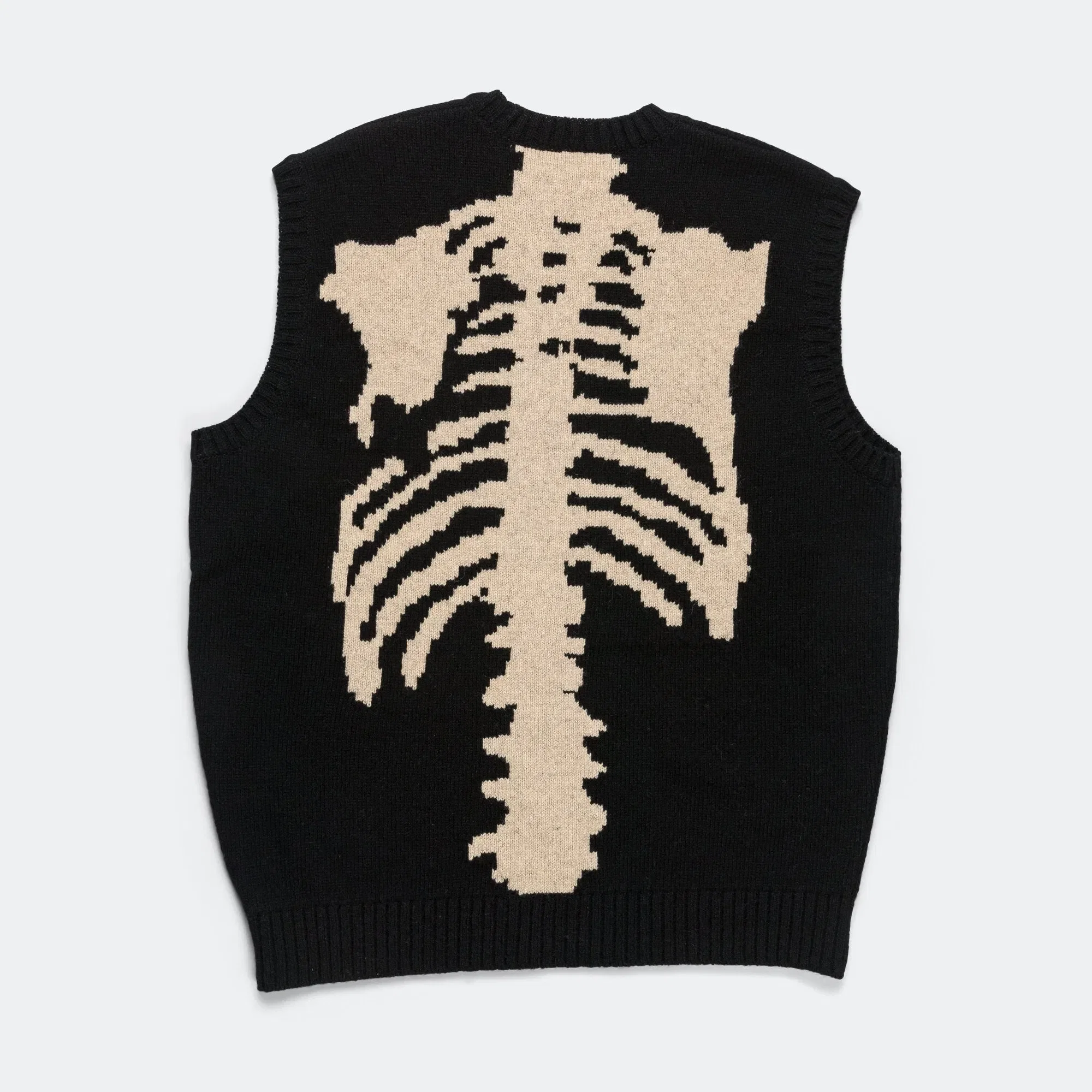 KAPITAL 5G Wool BONE Vest - Black