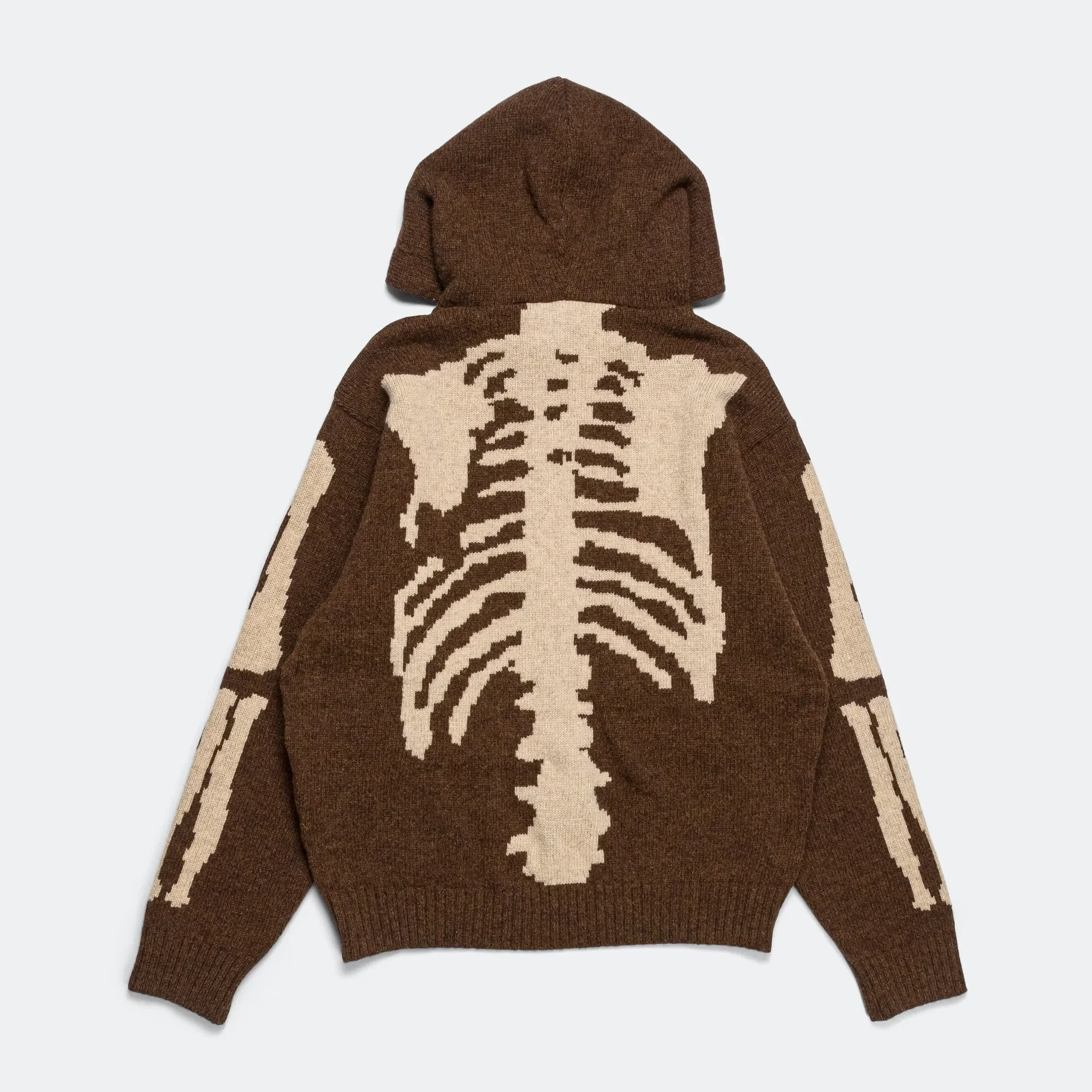 KAPITAL 5G Wool BONE Hood Sweater - Brown
