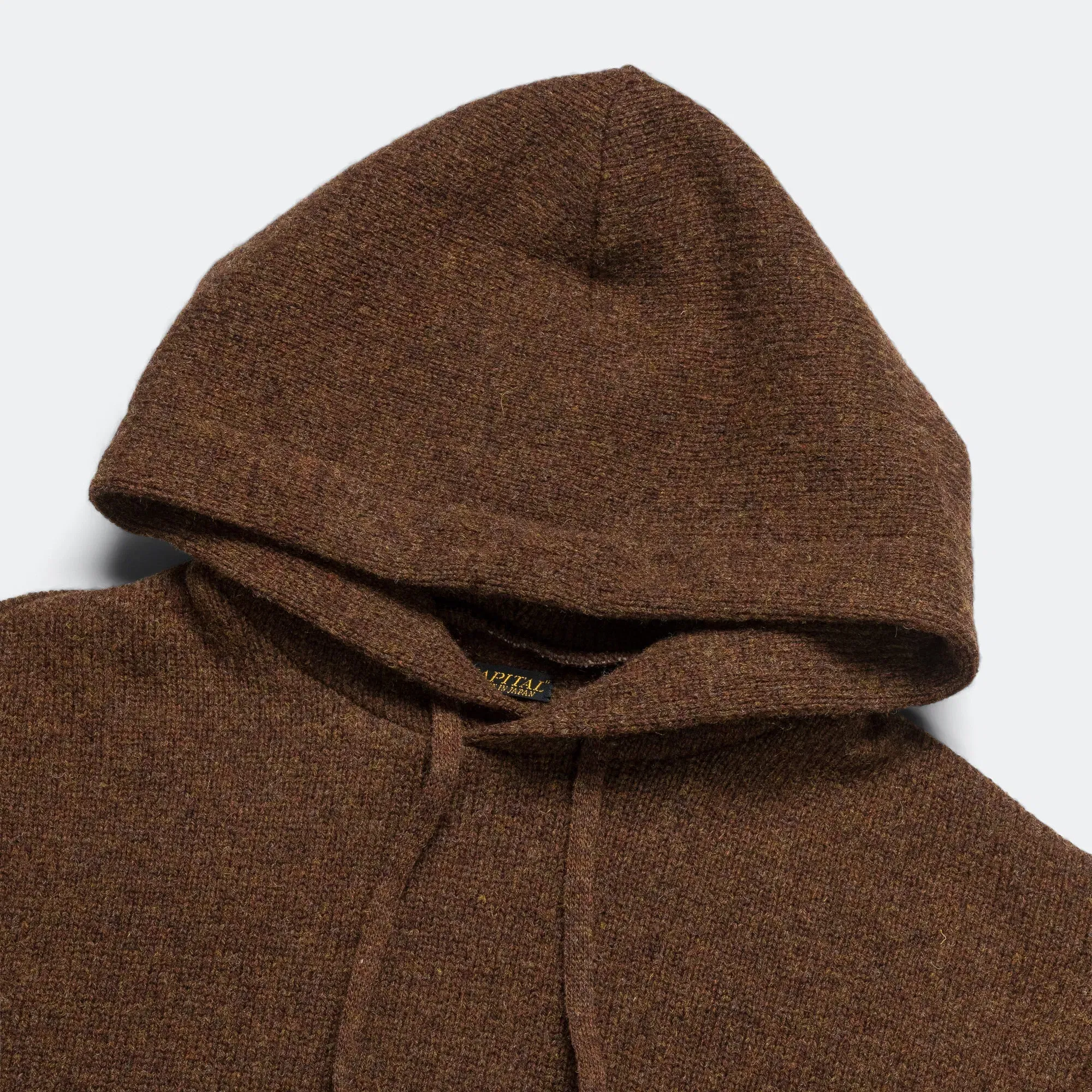 KAPITAL 5G Wool BONE Hood Sweater - Brown