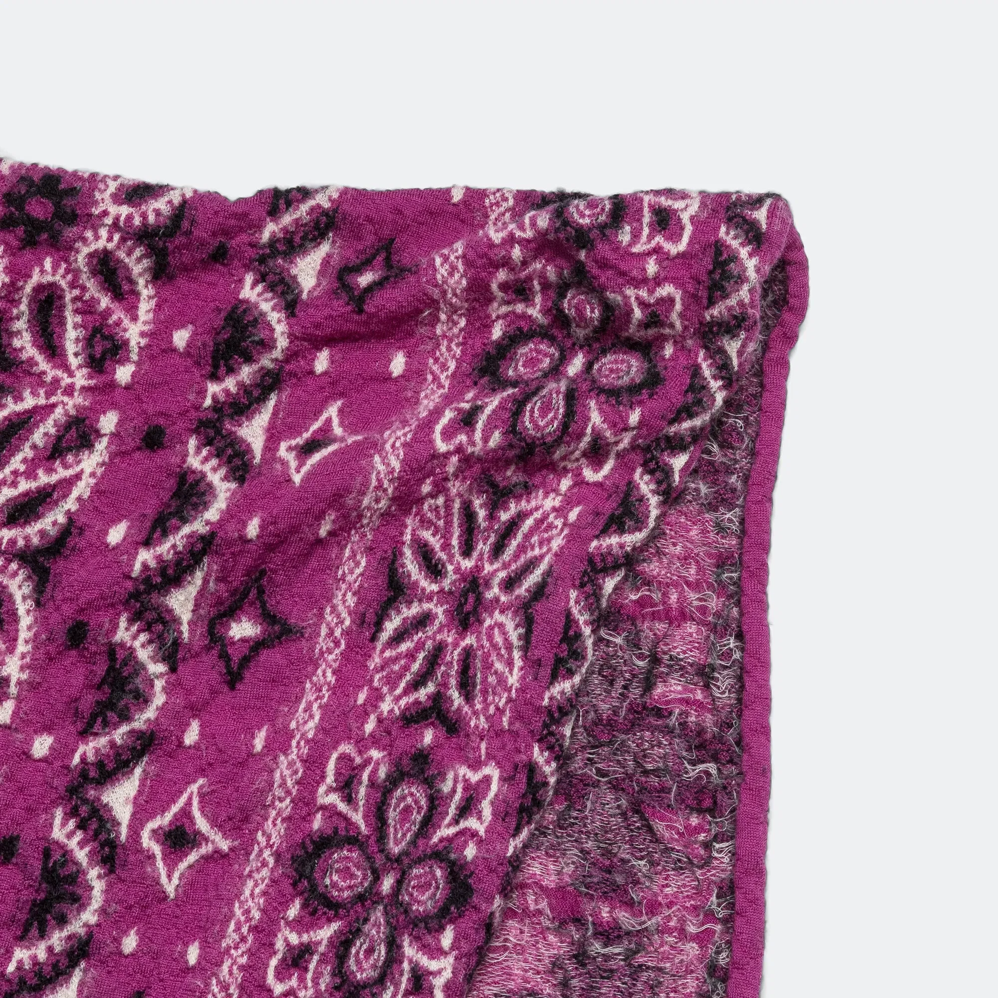 KAPITAL Fulling Wool Scarf Colorful BIG-MAMA BANDANA - Purple