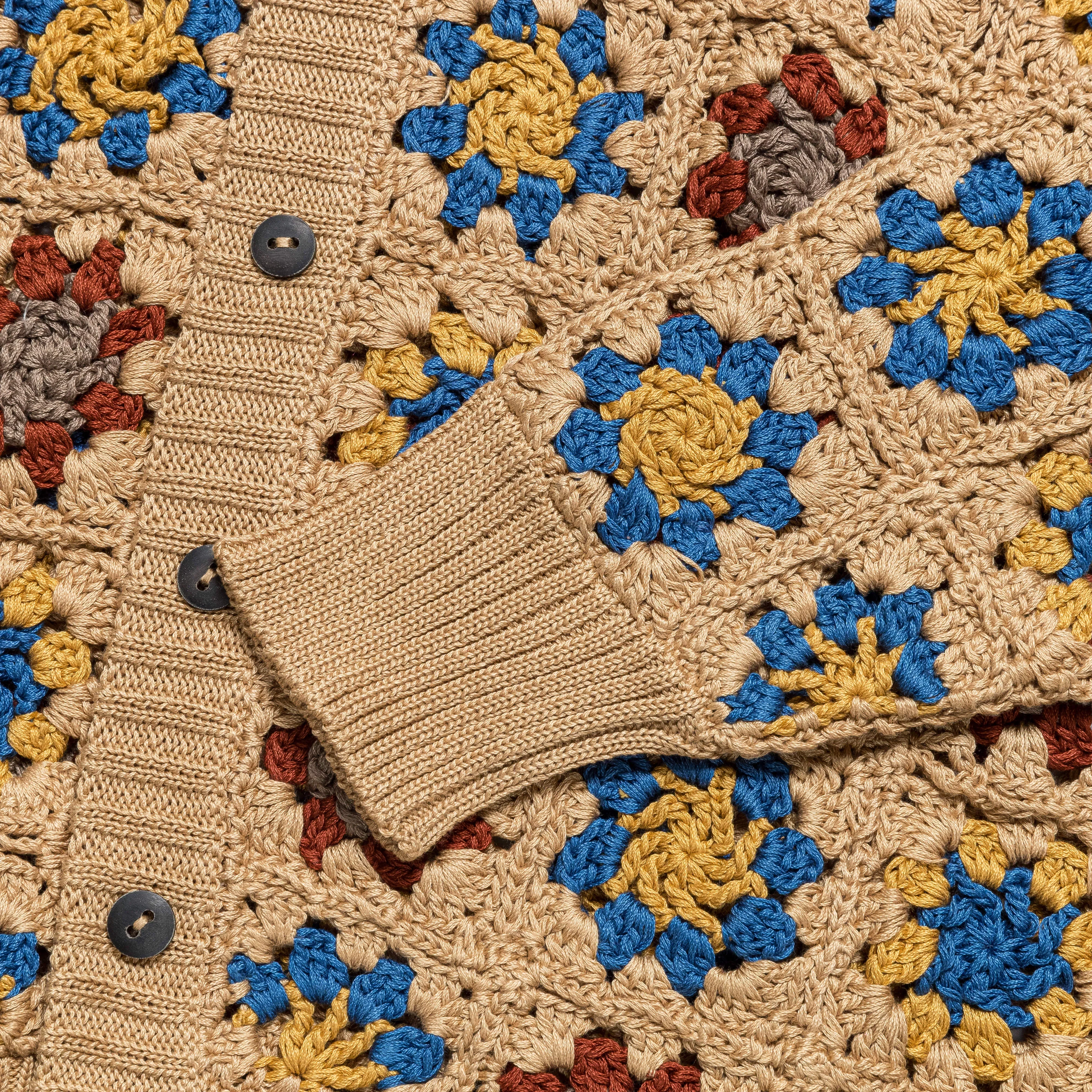 Corridor Hand Crochet Pima Cardigan - Natural