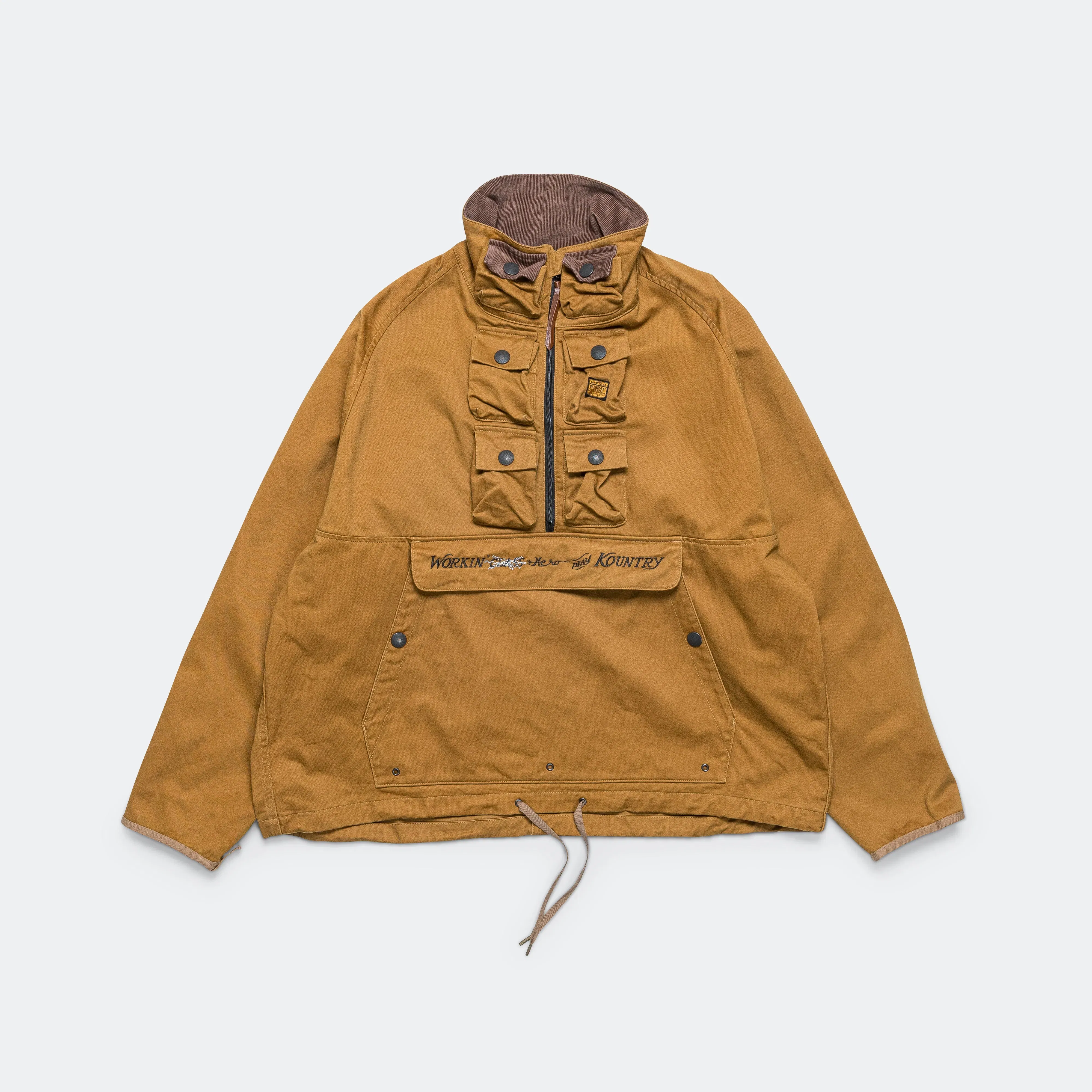 KAPITAL Chino NICKLE 6 Anorak(WORKING Embroidery) - Camel/Navy