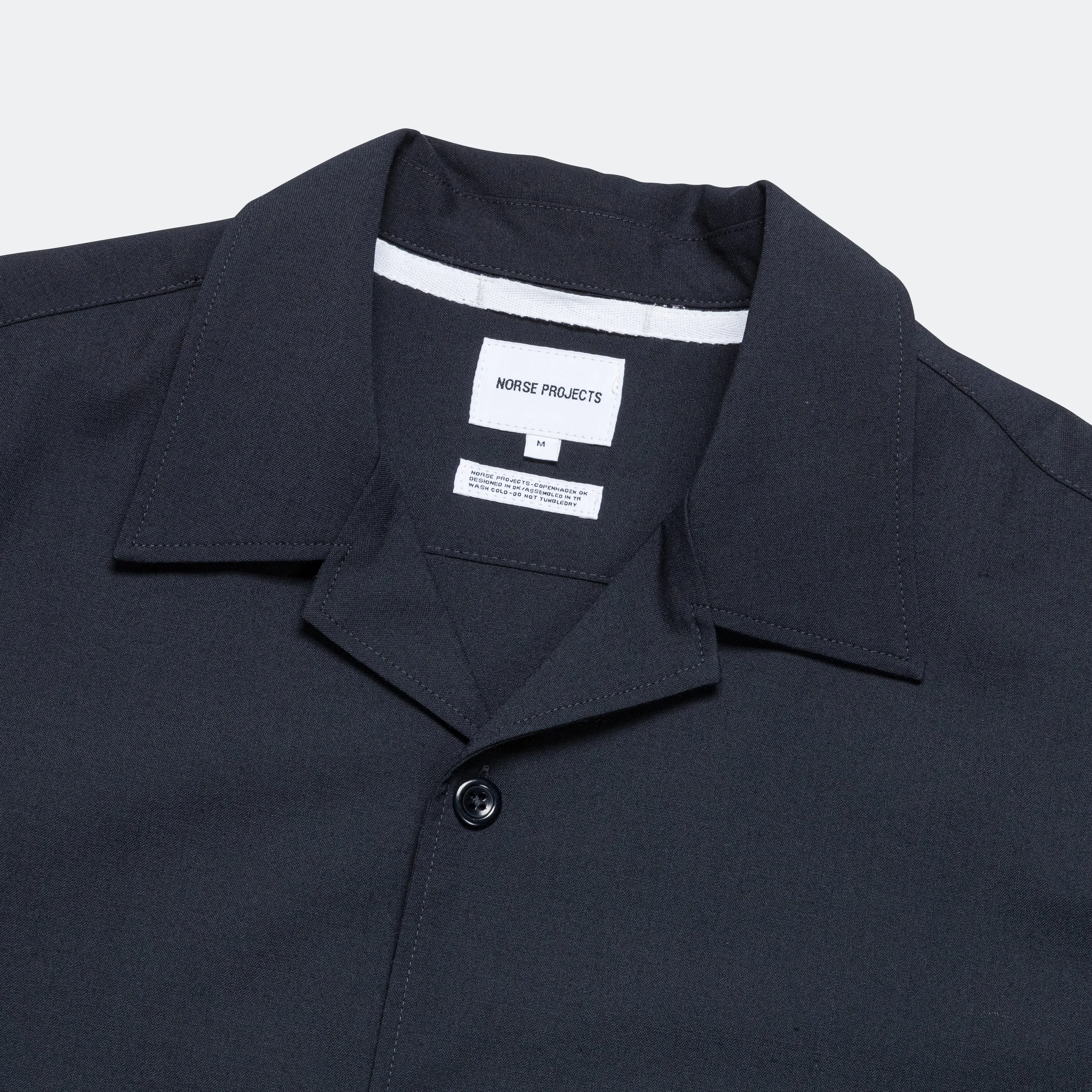 Norse Projects Carsten Light Wool Shirt - Dark Navy