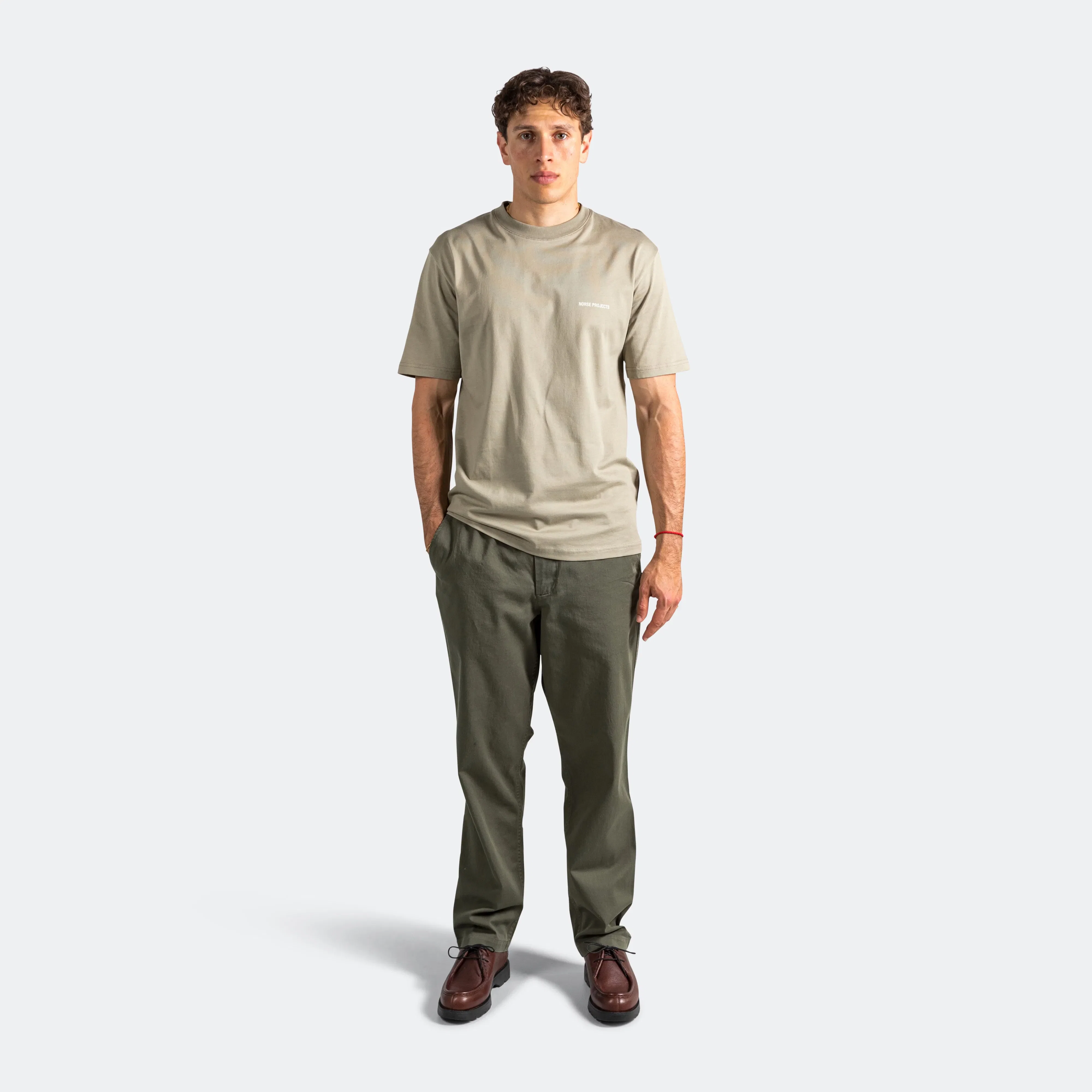 Norse Projects Johannes Logo T-Shirt - Clay