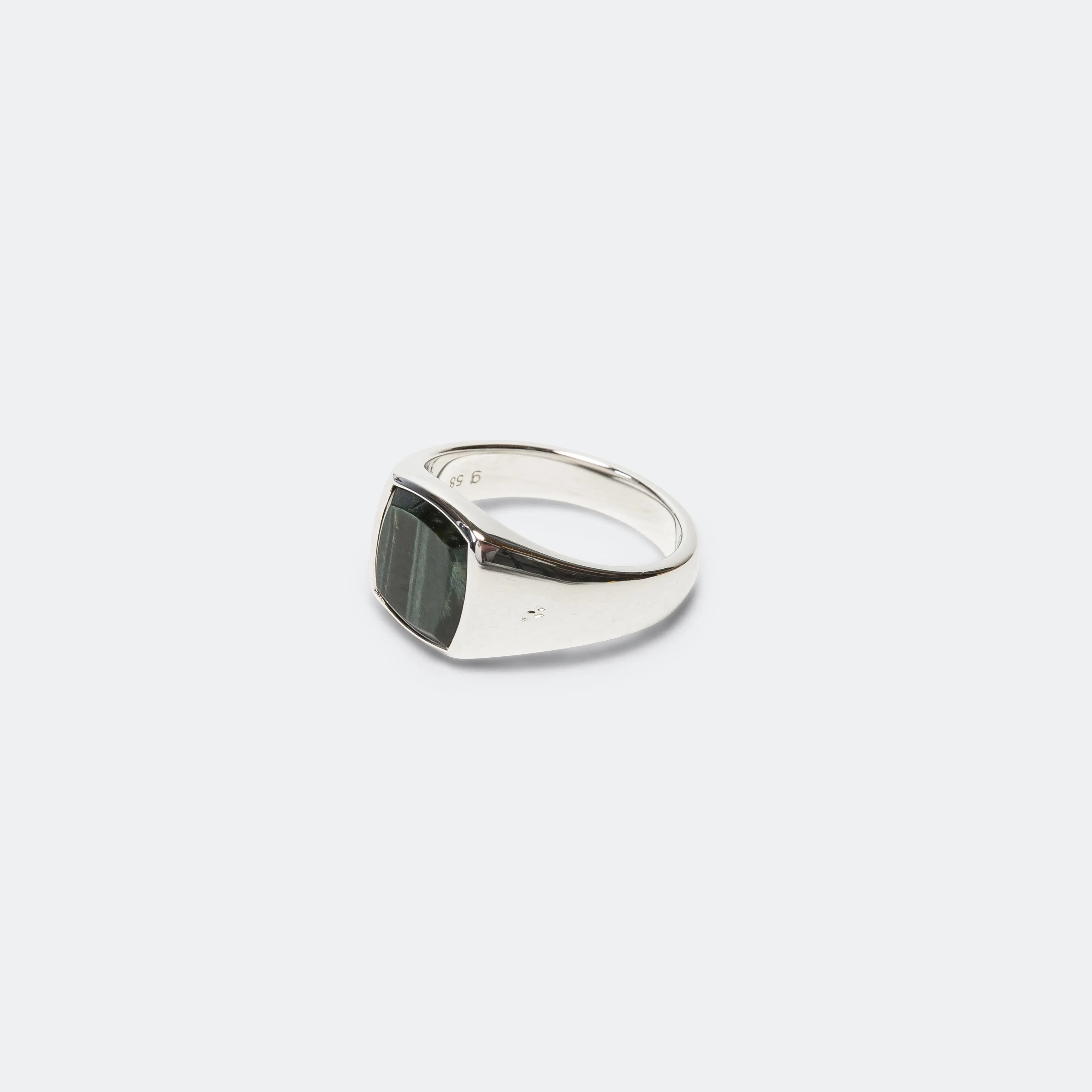 Tom Wood Kay Ring Blue Hawk Eye - 925 Silver
