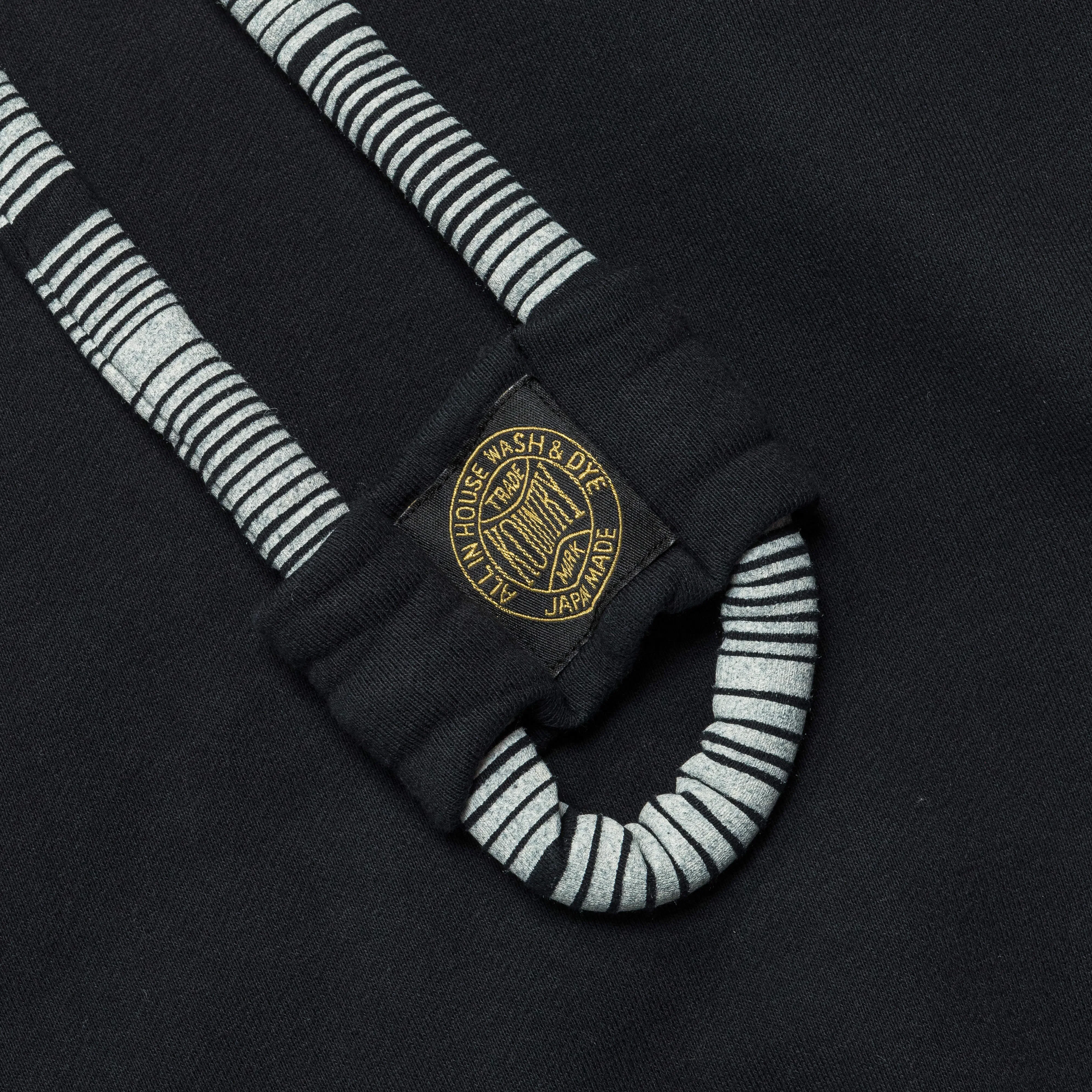 KAPITAL 30/-SWT Knit DRAGON Hoodie SWT - Black