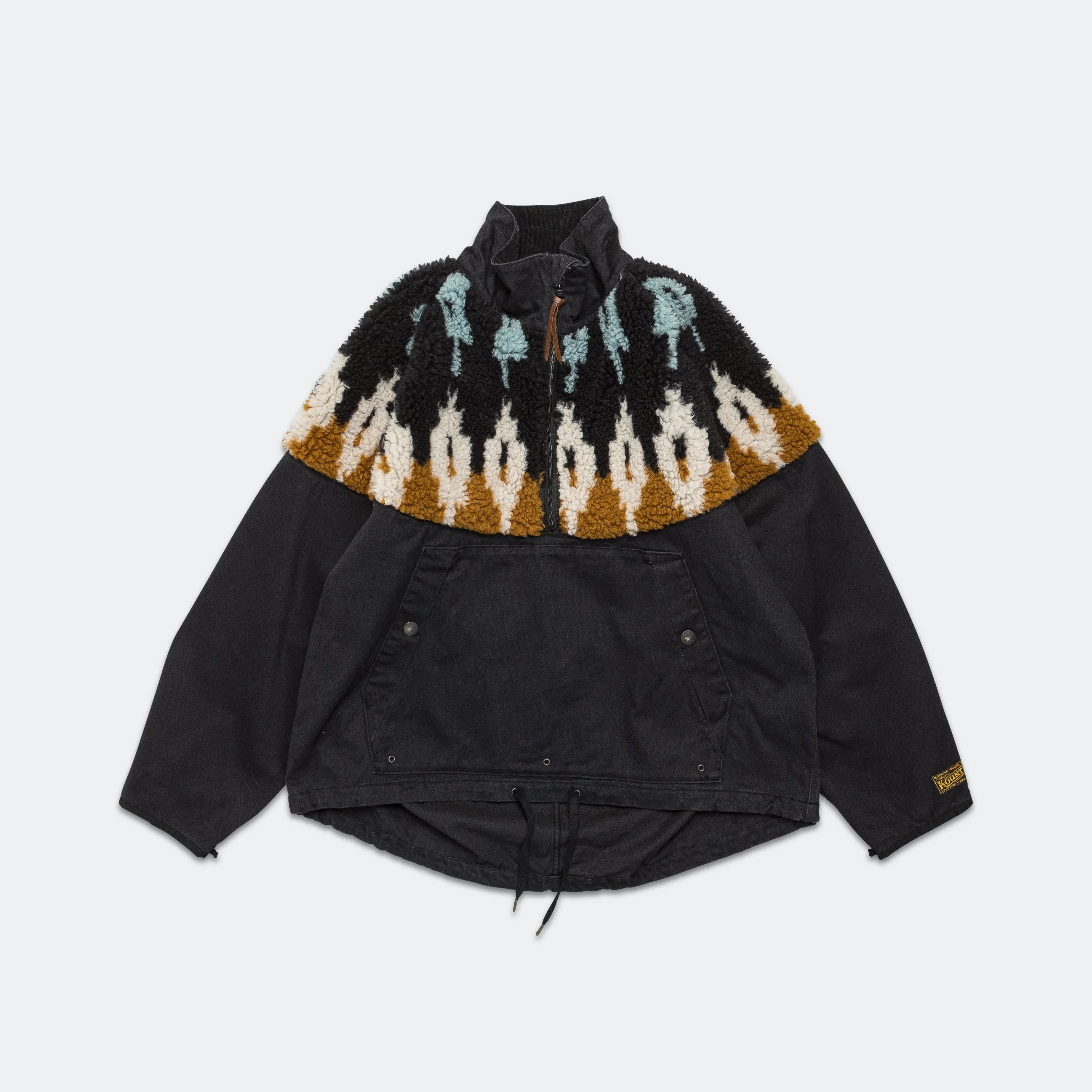 KAPITAL Chino × BOA Fleece NORDIC Anorak - Black