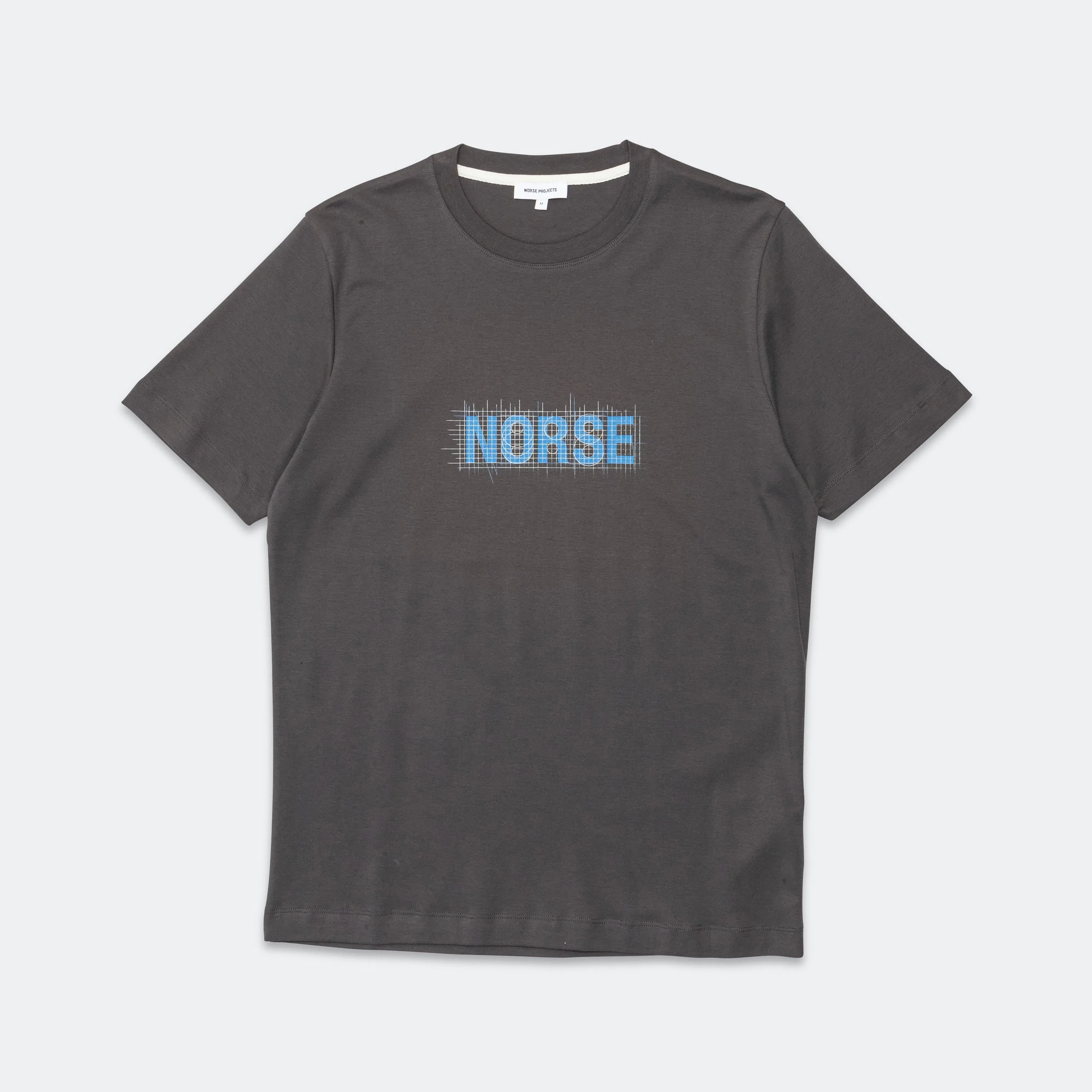Norse Projects Jakob Organic Interlock Jersey Print 2 - Battleship Grey