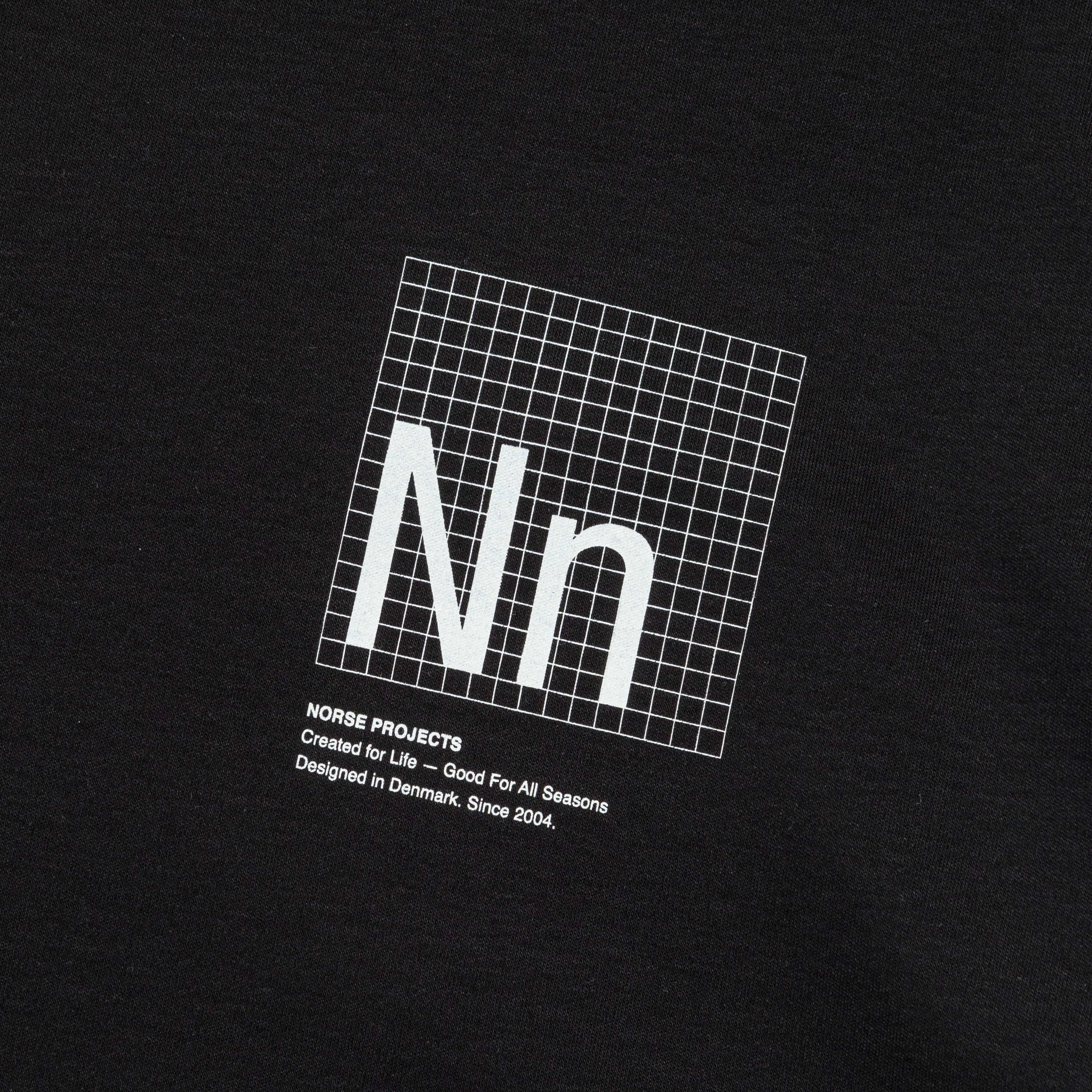 Norse Projects Jakob Organic Interlock Jersey Print 1 - Black