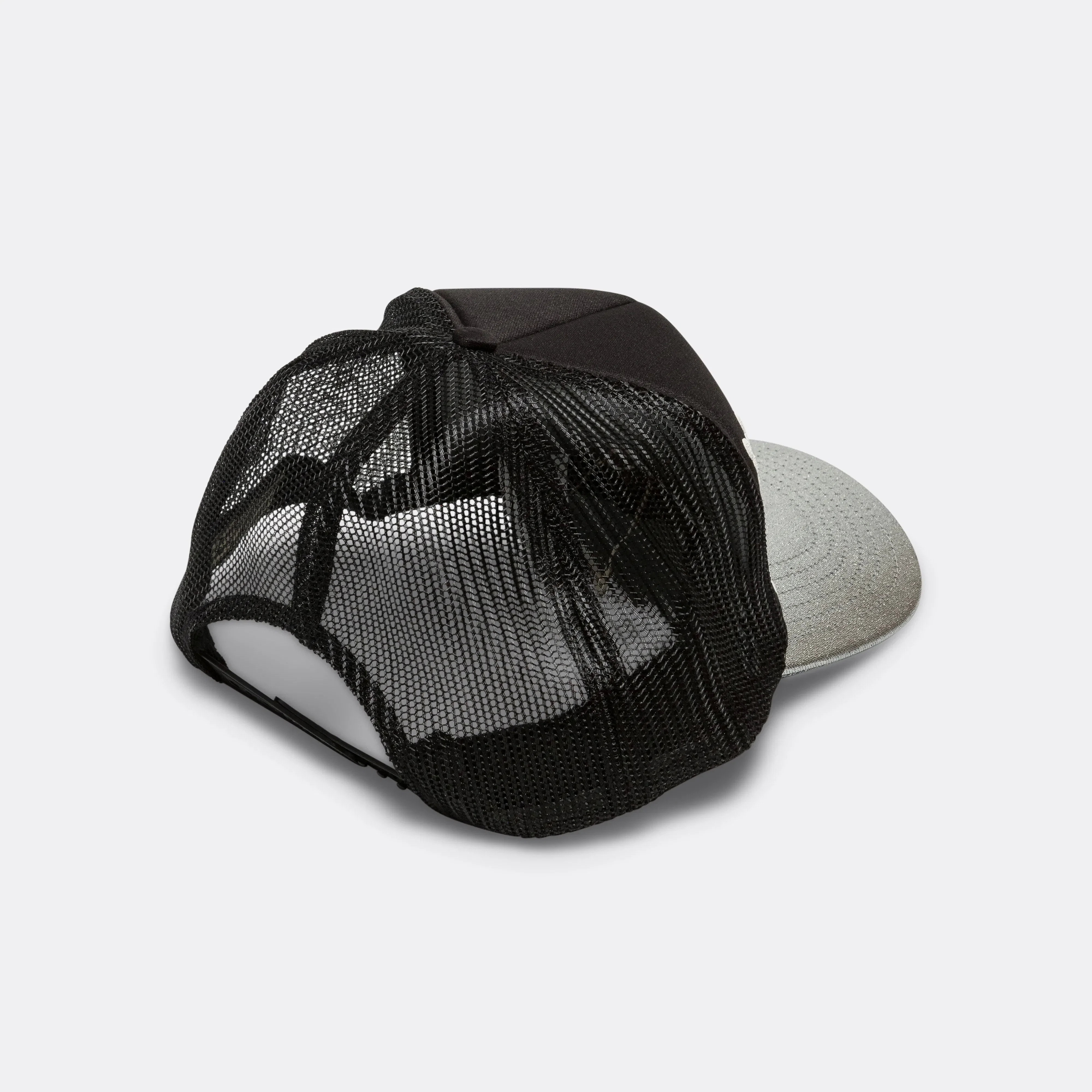 KAPITAL KOUNTRY PEARL Clutcher Silver Brim Truck Cap - Black