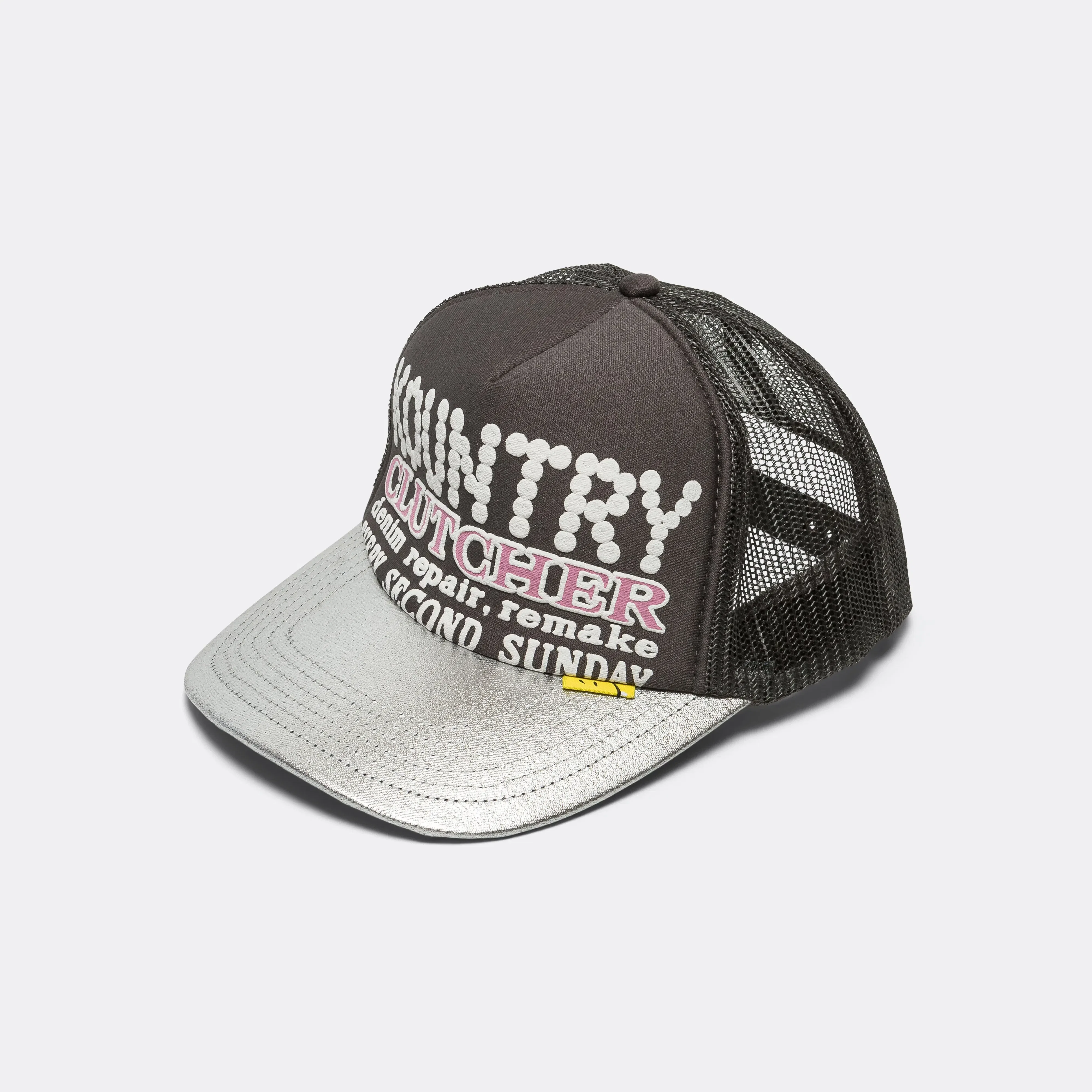 KAPITAL KOUNTRY PEARL Clutcher Silver Brim Truck Cap - Grey