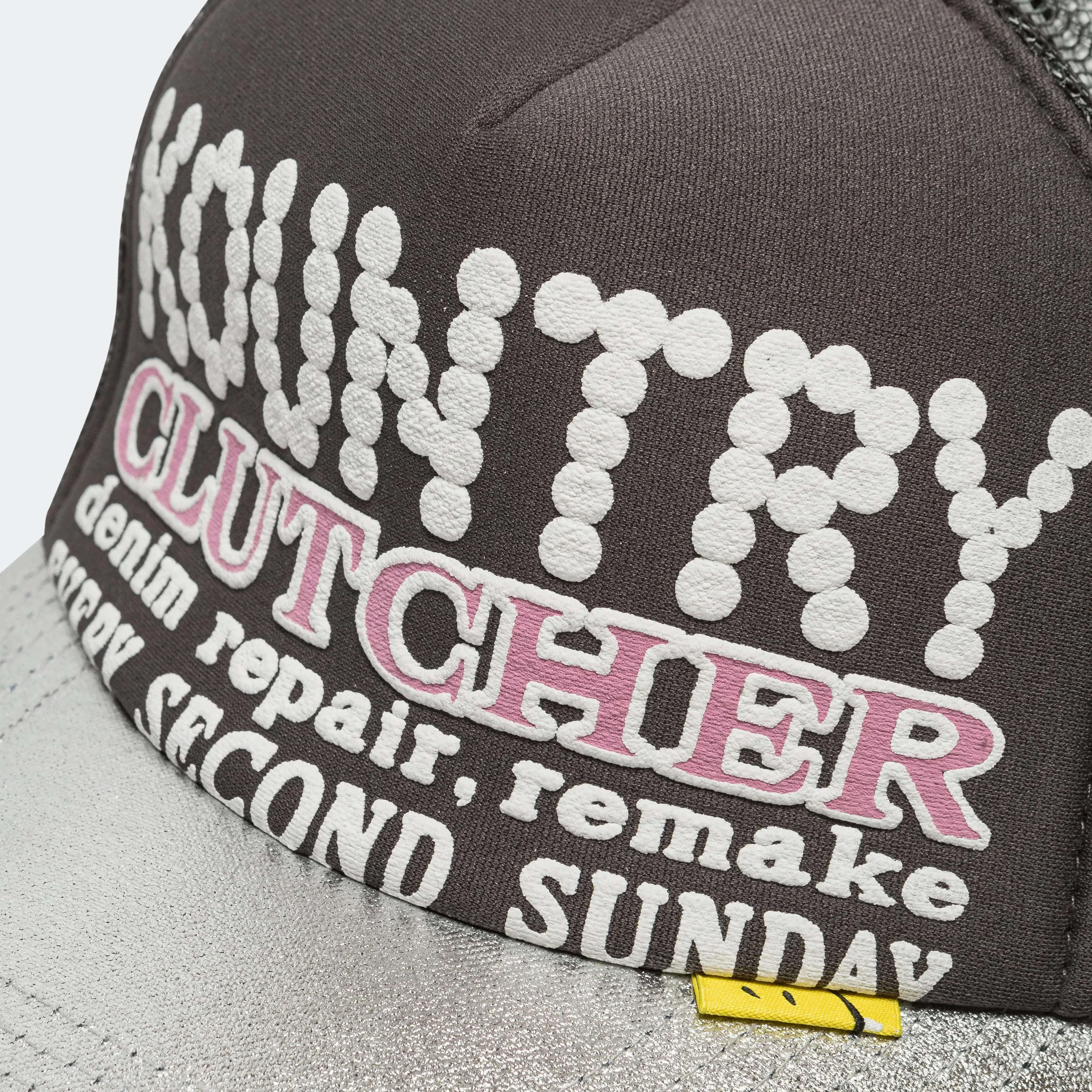 KAPITAL KOUNTRY PEARL Clutcher Silver Brim Truck Cap - Grey