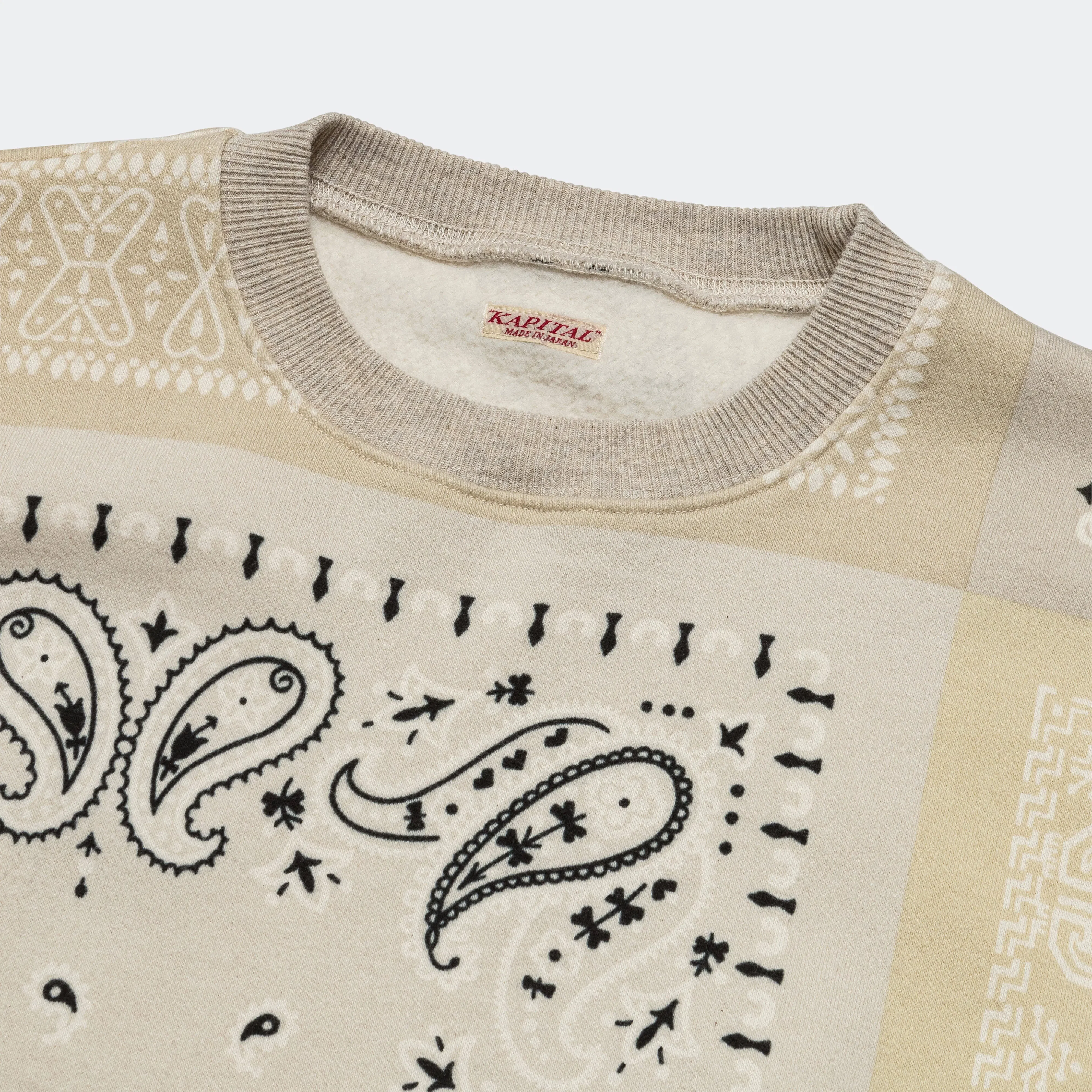 KAPITAL 30/-SWT Knit Bandana BIG Vest - Ecru
