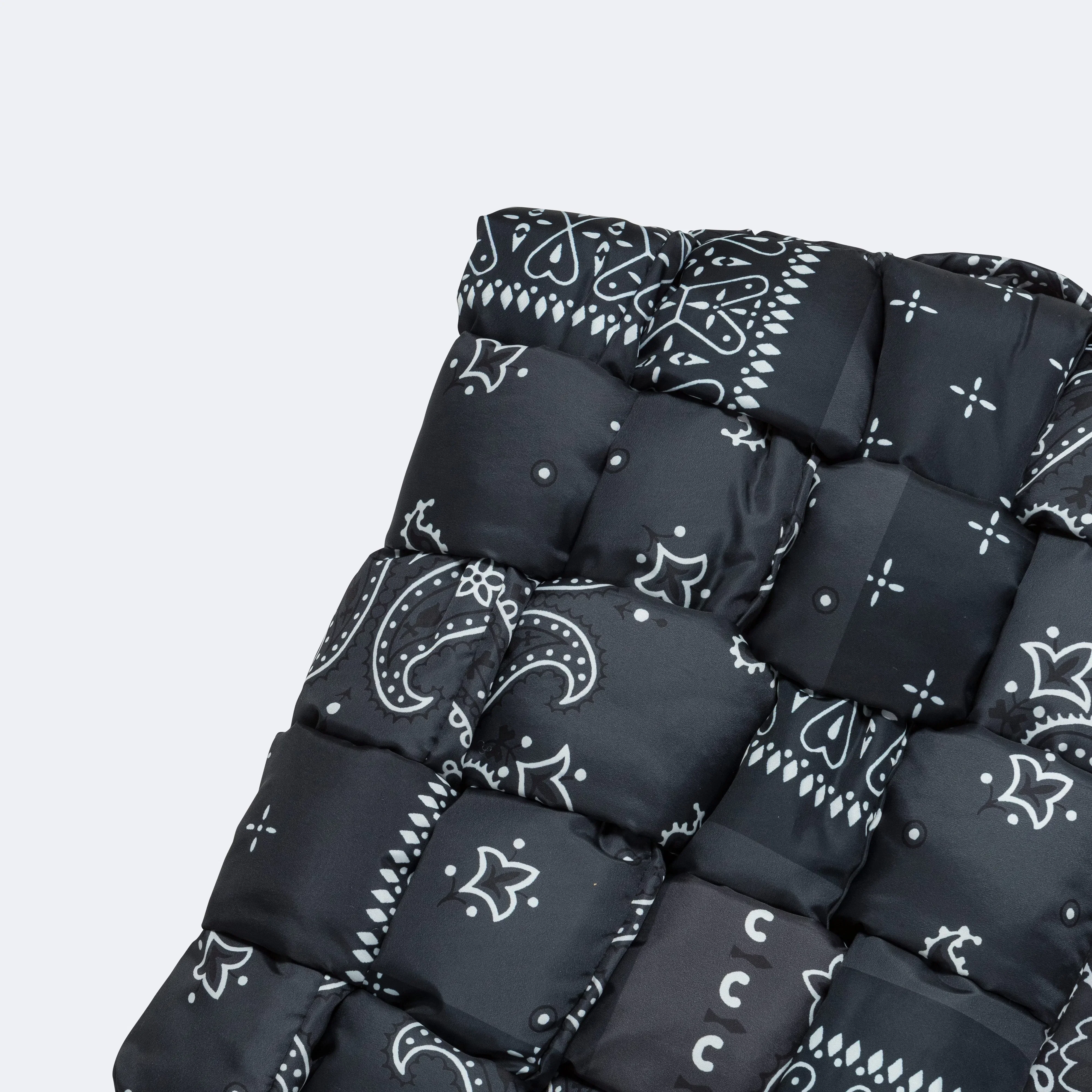 KAPITAL Bandana Print Nylon KEEL WEAVING Scarf - Black