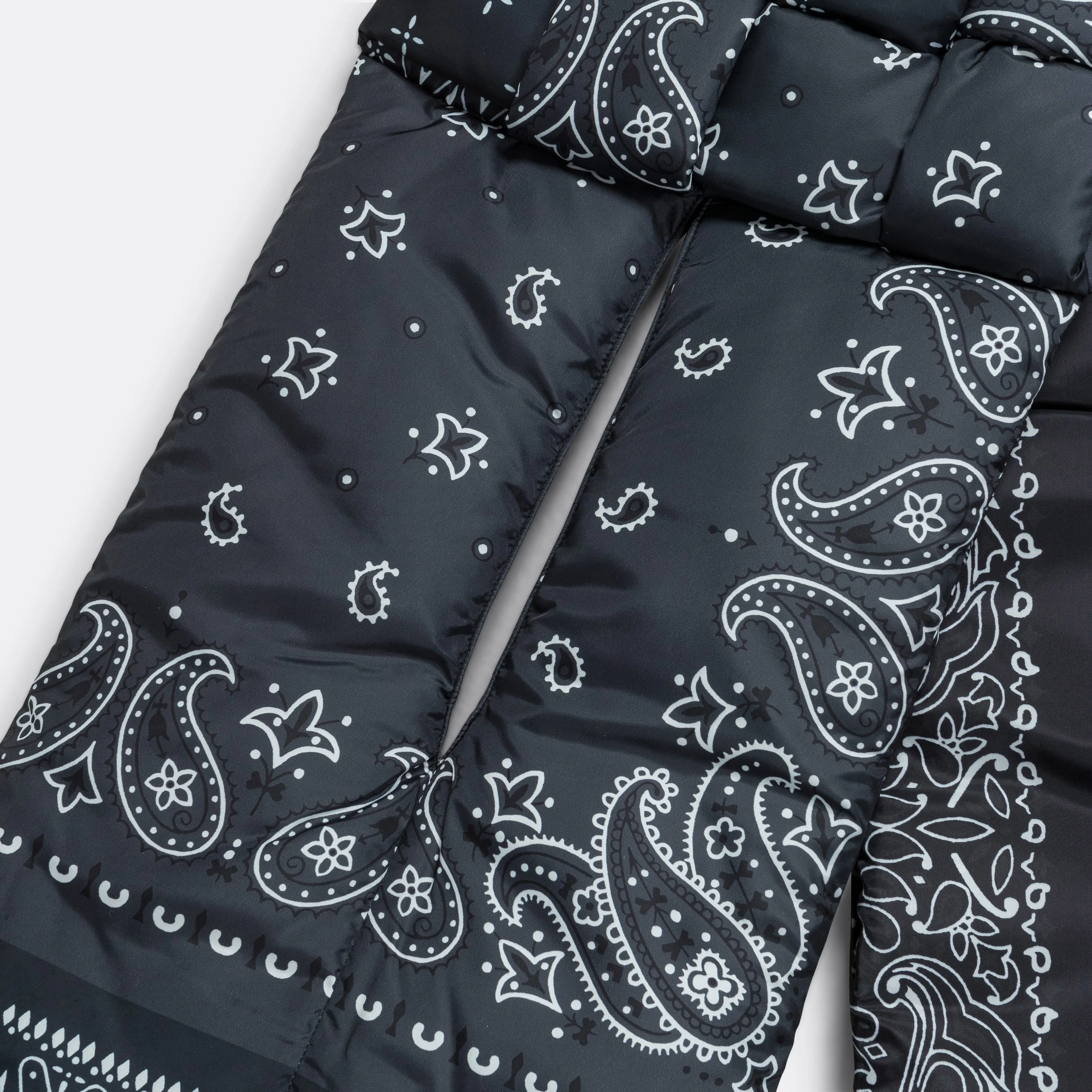 KAPITAL Bandana Print Nylon KEEL WEAVING Scarf - Black