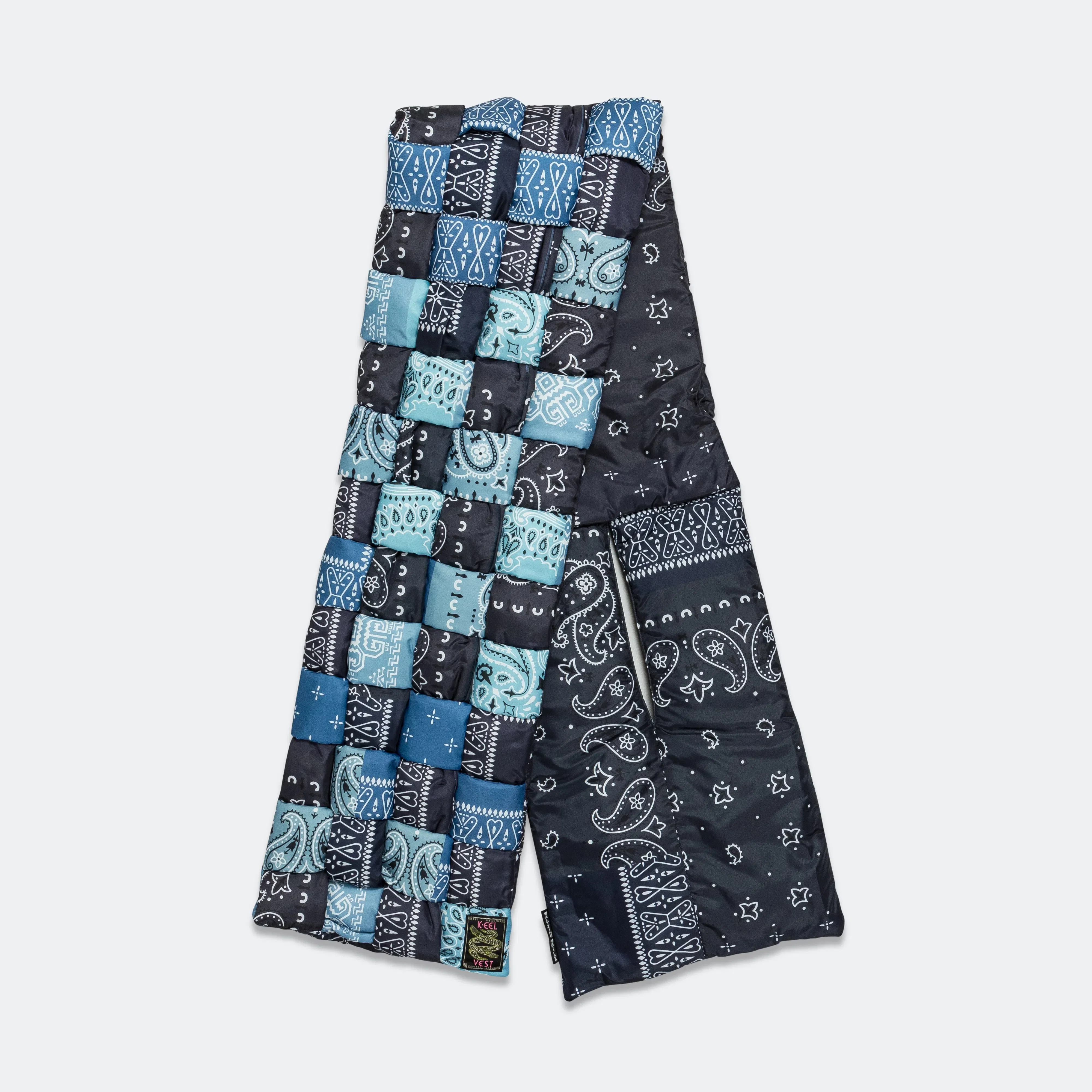 KAPITAL Bandana Print Nylon KEEL WEAVING Scarf - Navy