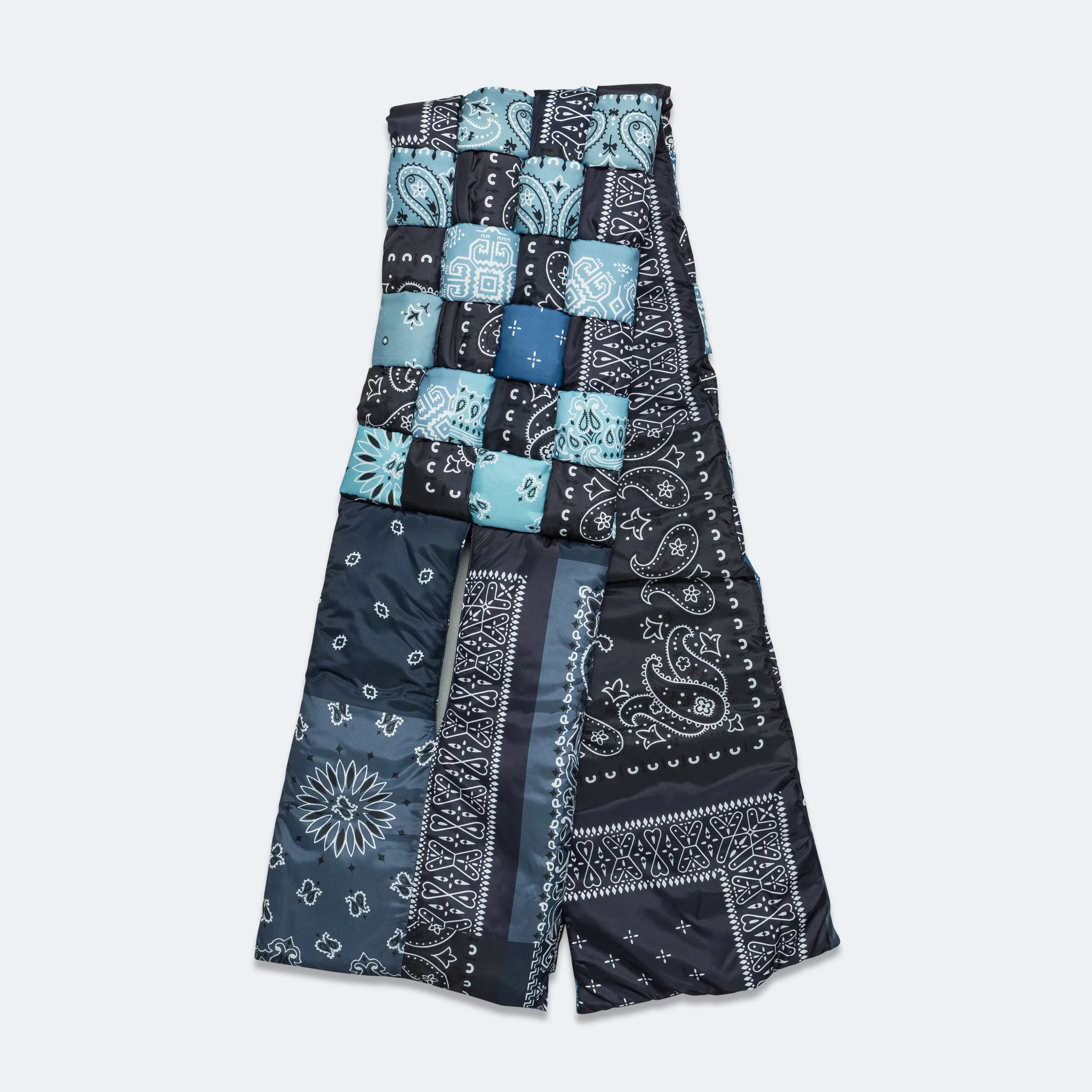 KAPITAL Bandana Print Nylon KEEL WEAVING Scarf - Navy