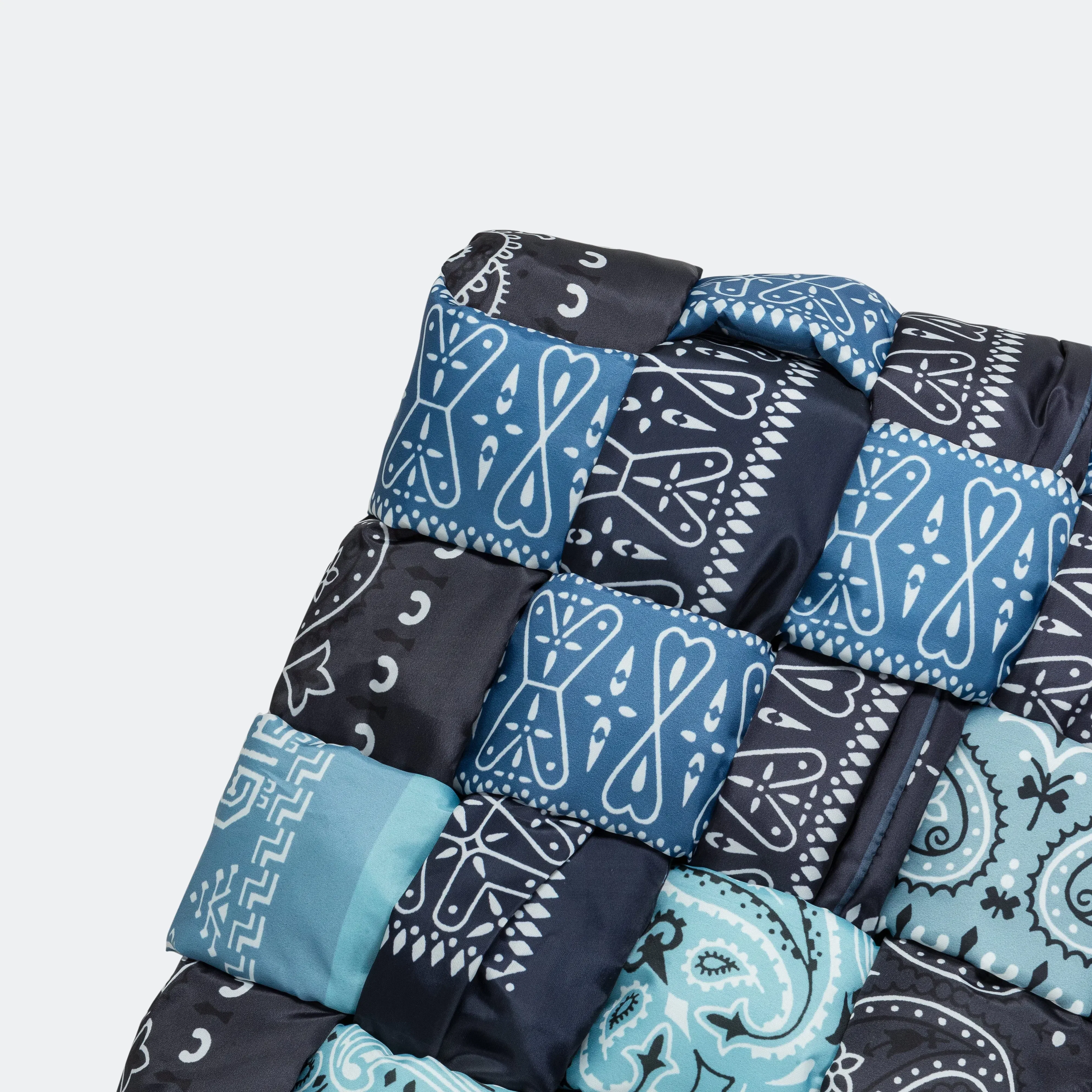 KAPITAL Bandana Print Nylon KEEL WEAVING Scarf - Navy