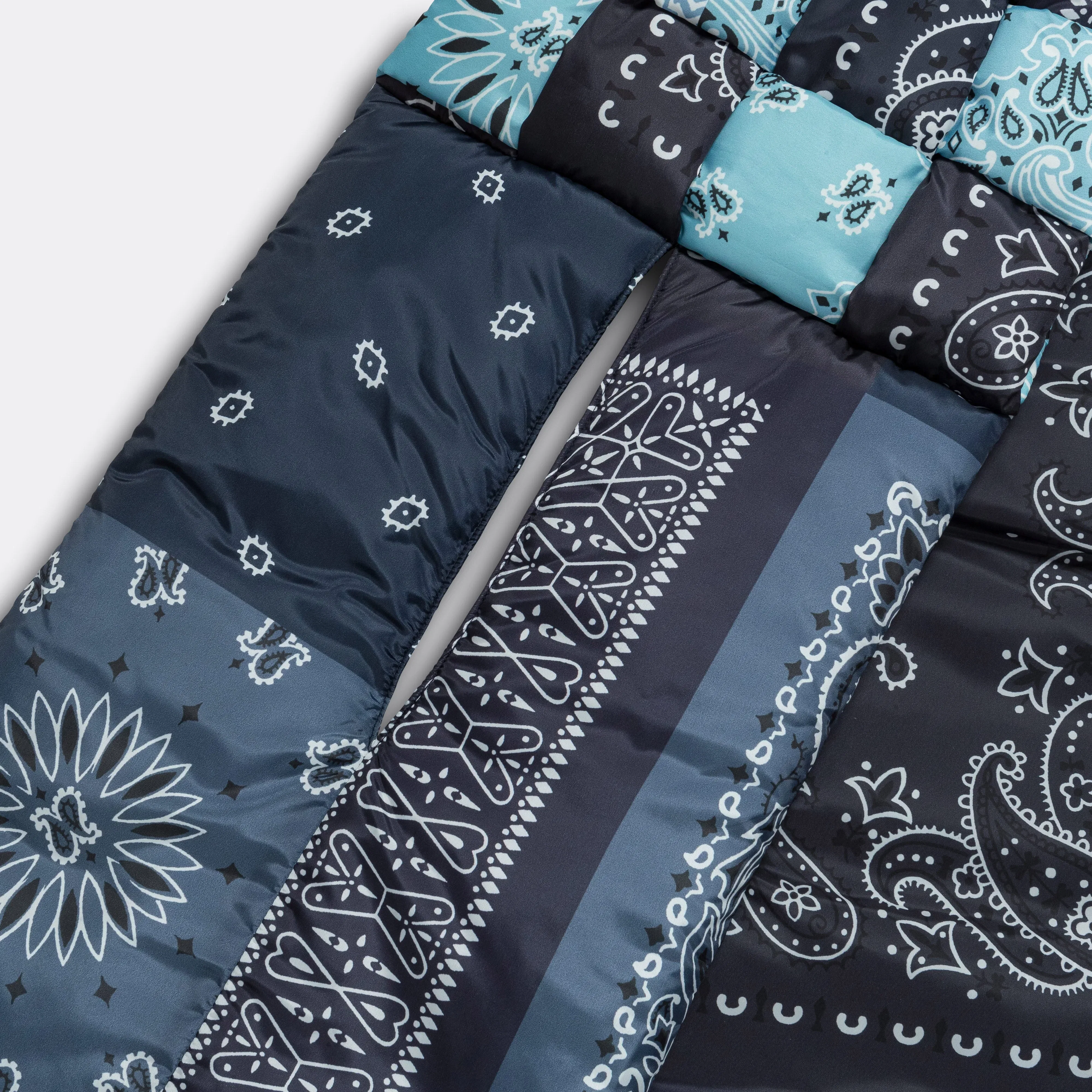 KAPITAL Bandana Print Nylon KEEL WEAVING Scarf - Navy