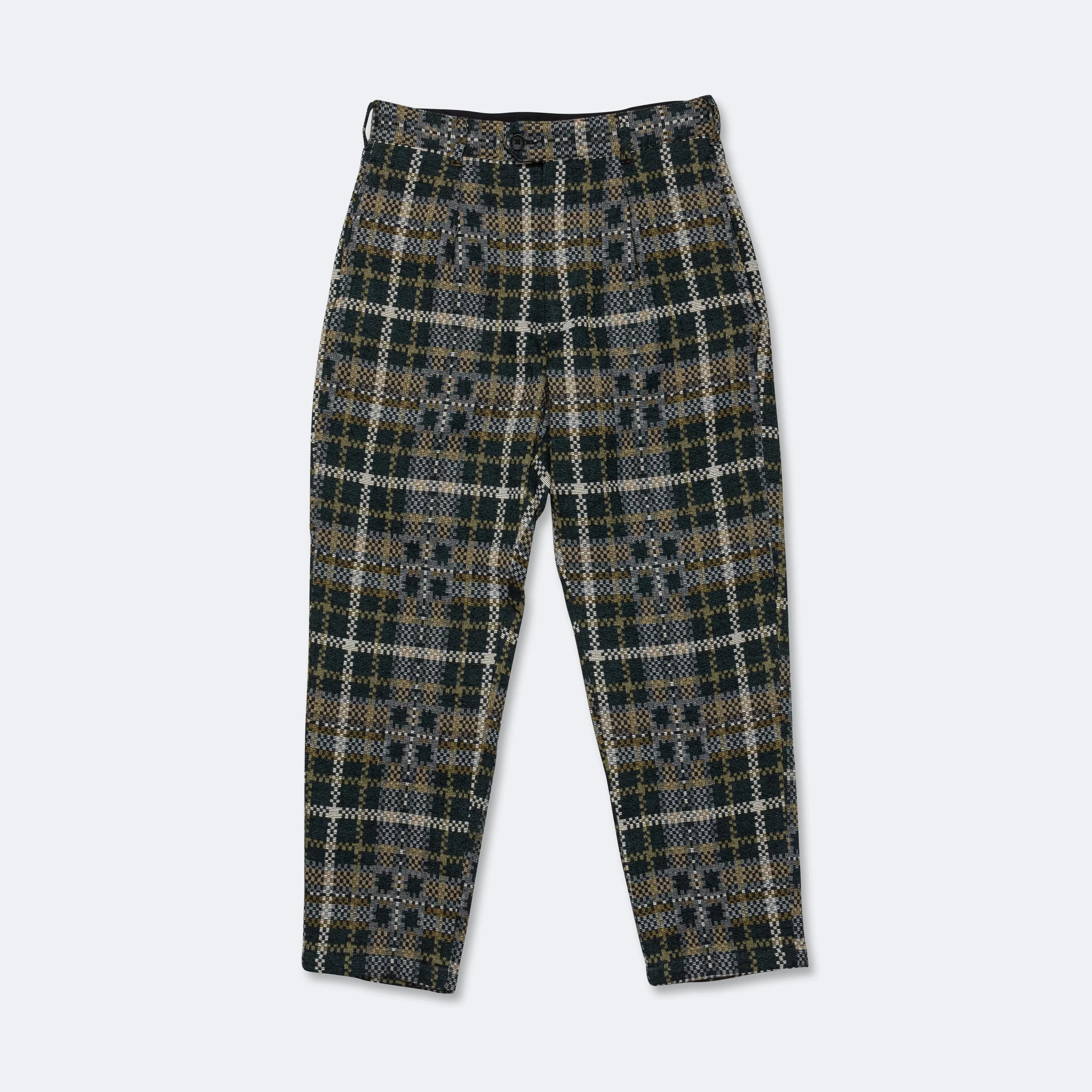 Engineered Garments Carlyle Pant - Black/Tan Cotton Acrylic Old Plaid