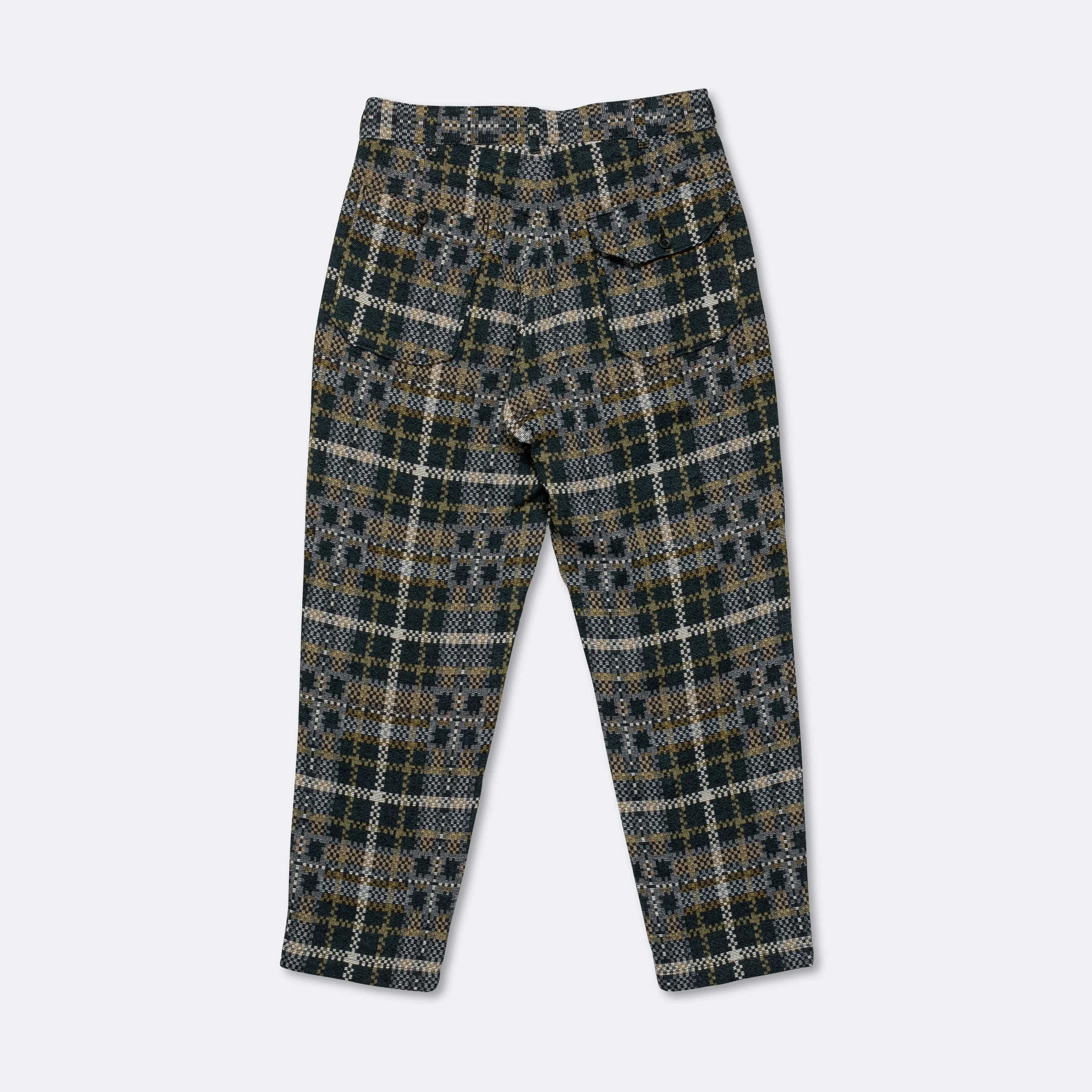 Engineered Garments Carlyle Pant - Black/Tan Cotton Acrylic Old Plaid