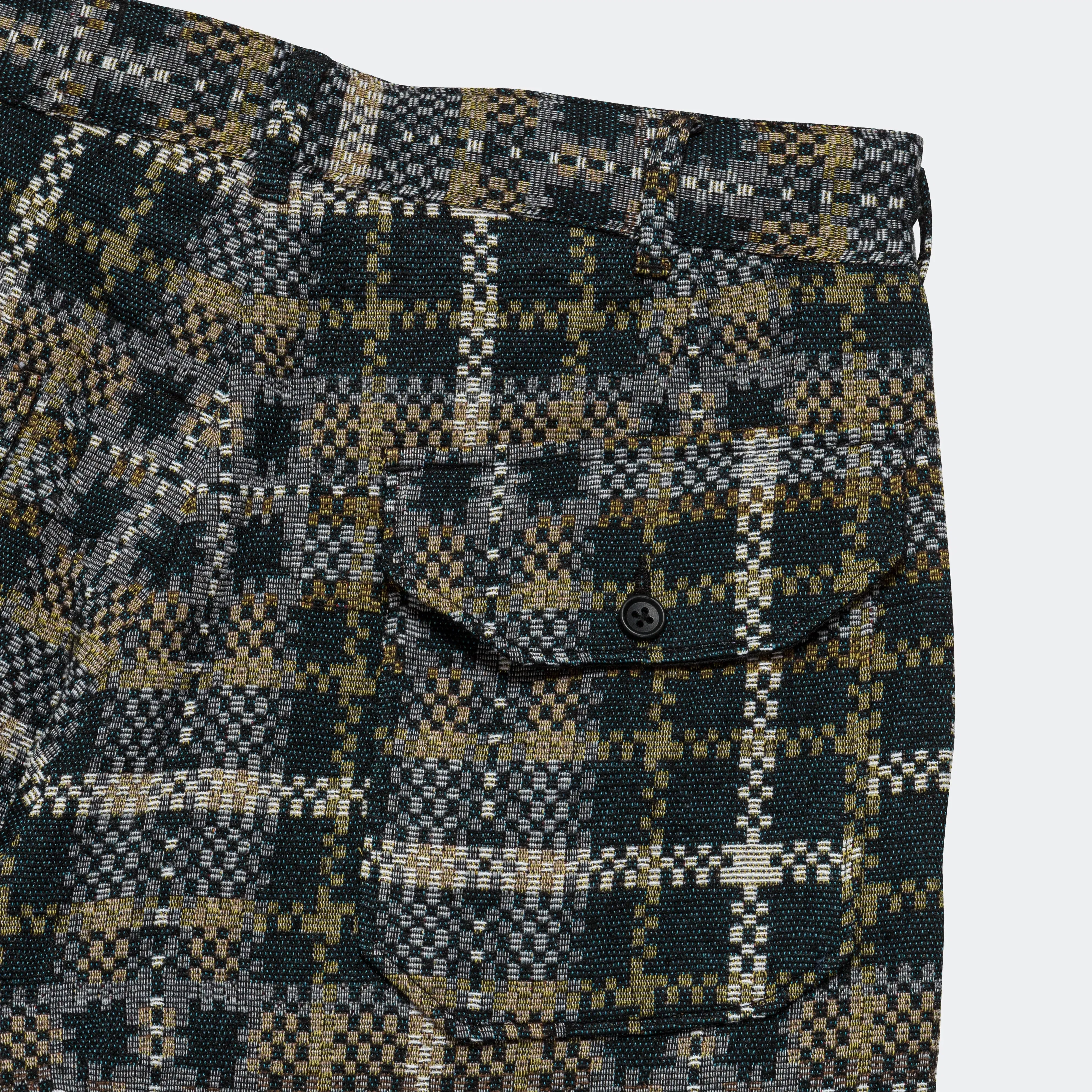 Engineered Garments Carlyle Pant - Black/Tan Cotton Acrylic Old Plaid