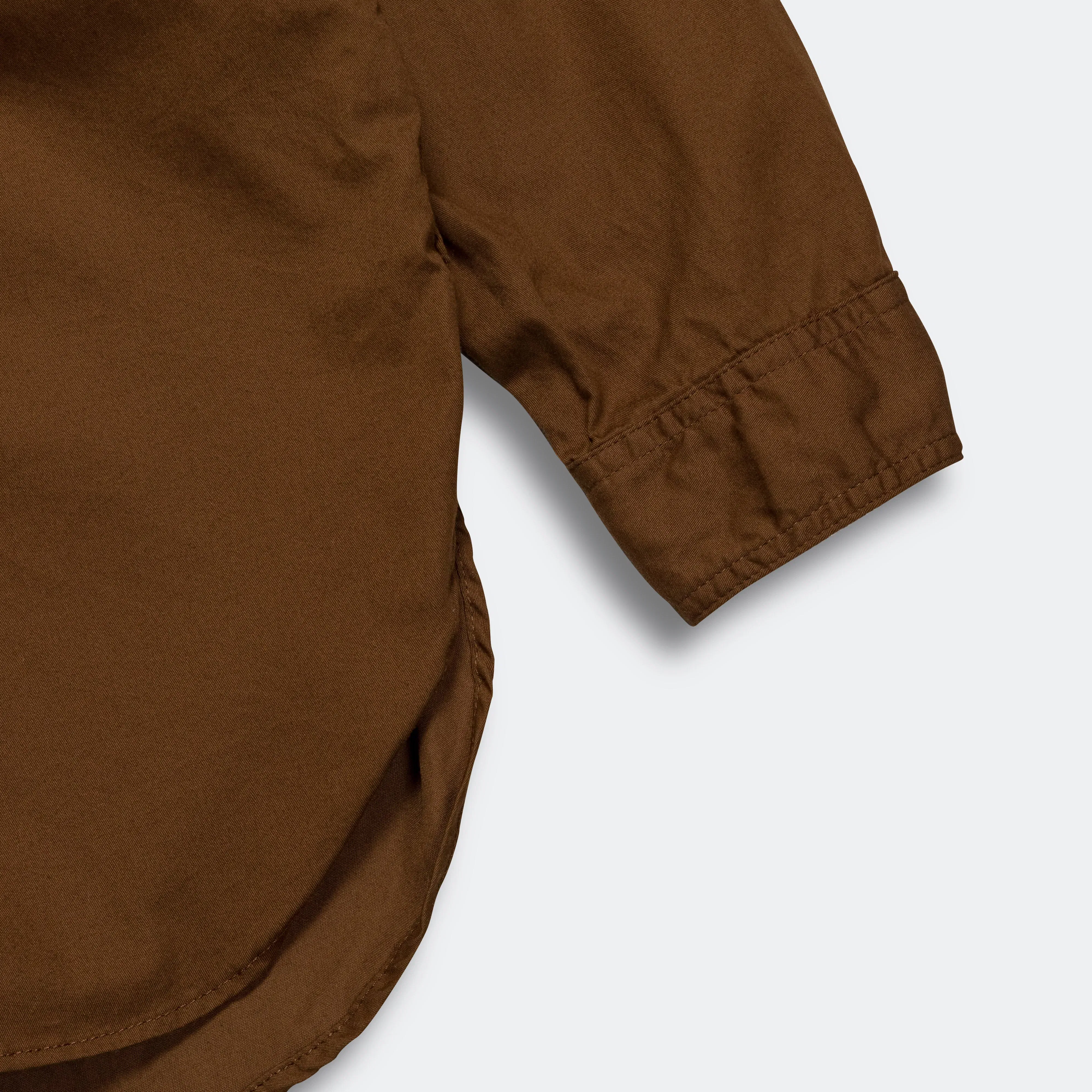 Engineered Garments Work Shirt - Brown Cotton Micro Sanded Twill
