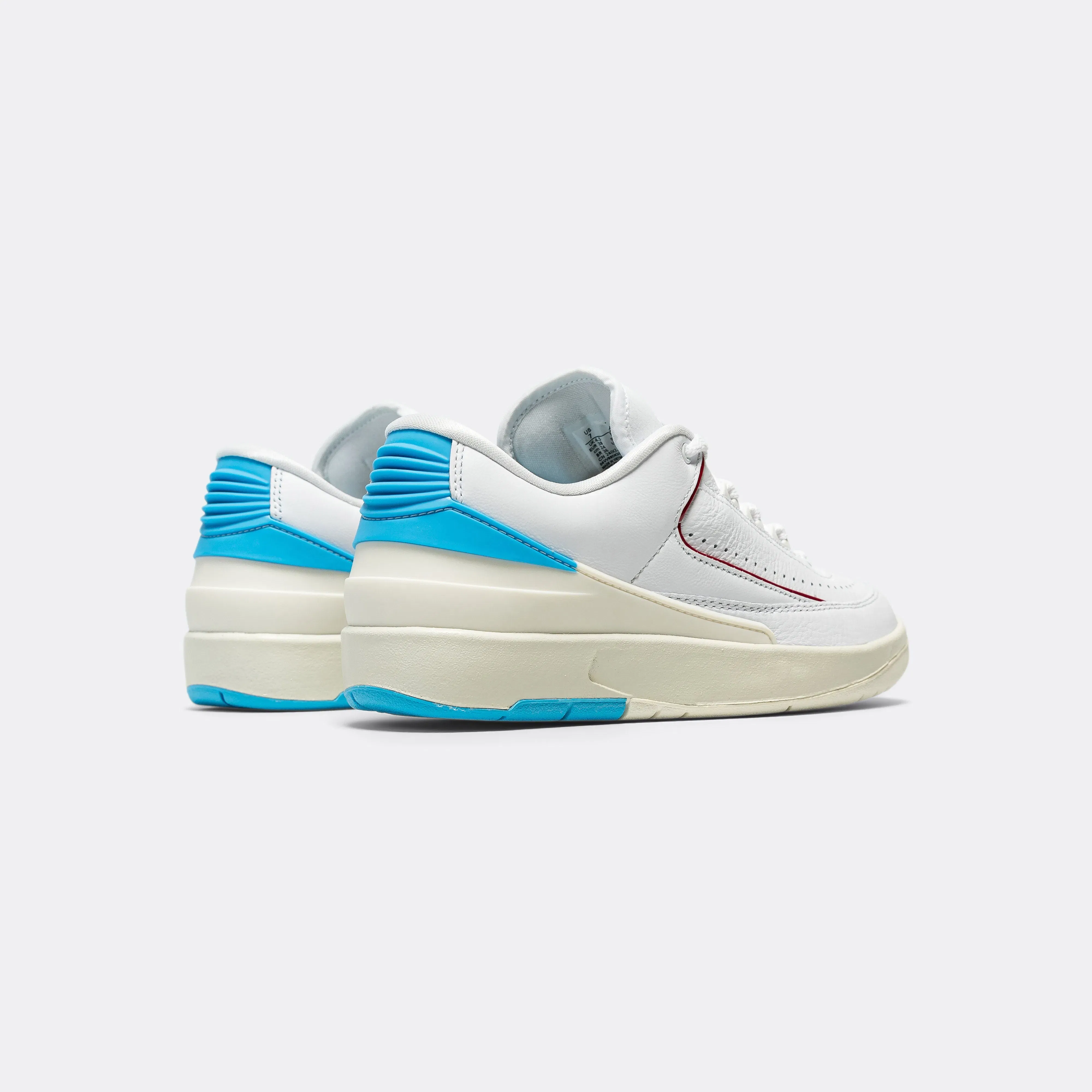 Air Jordan Womens Air Jordan 2 Retro Low - White/Gym Red-Dk Powder Blue-Sail