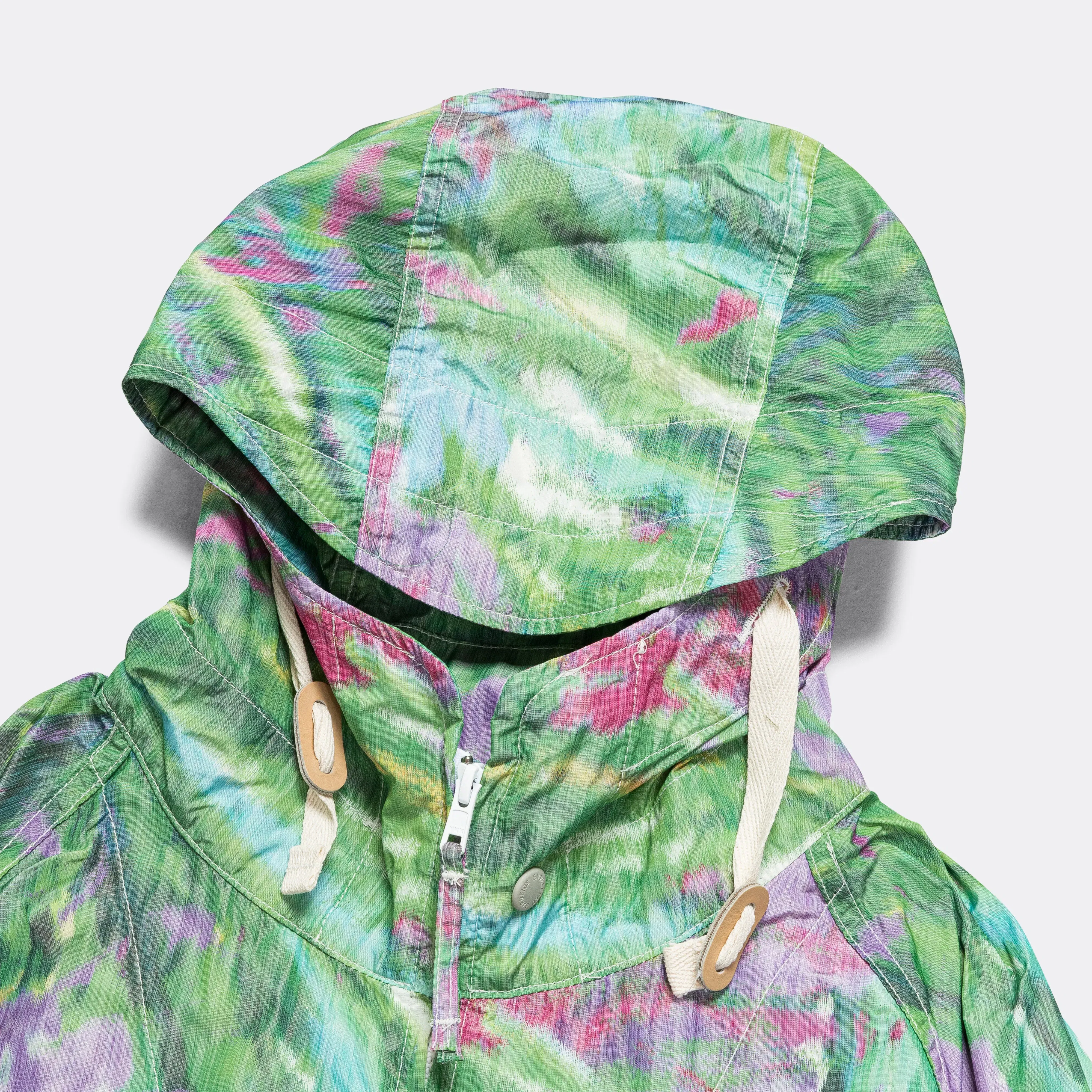 Engineered Garments Atlantic Parka - Green Floral Poly Microfibre
