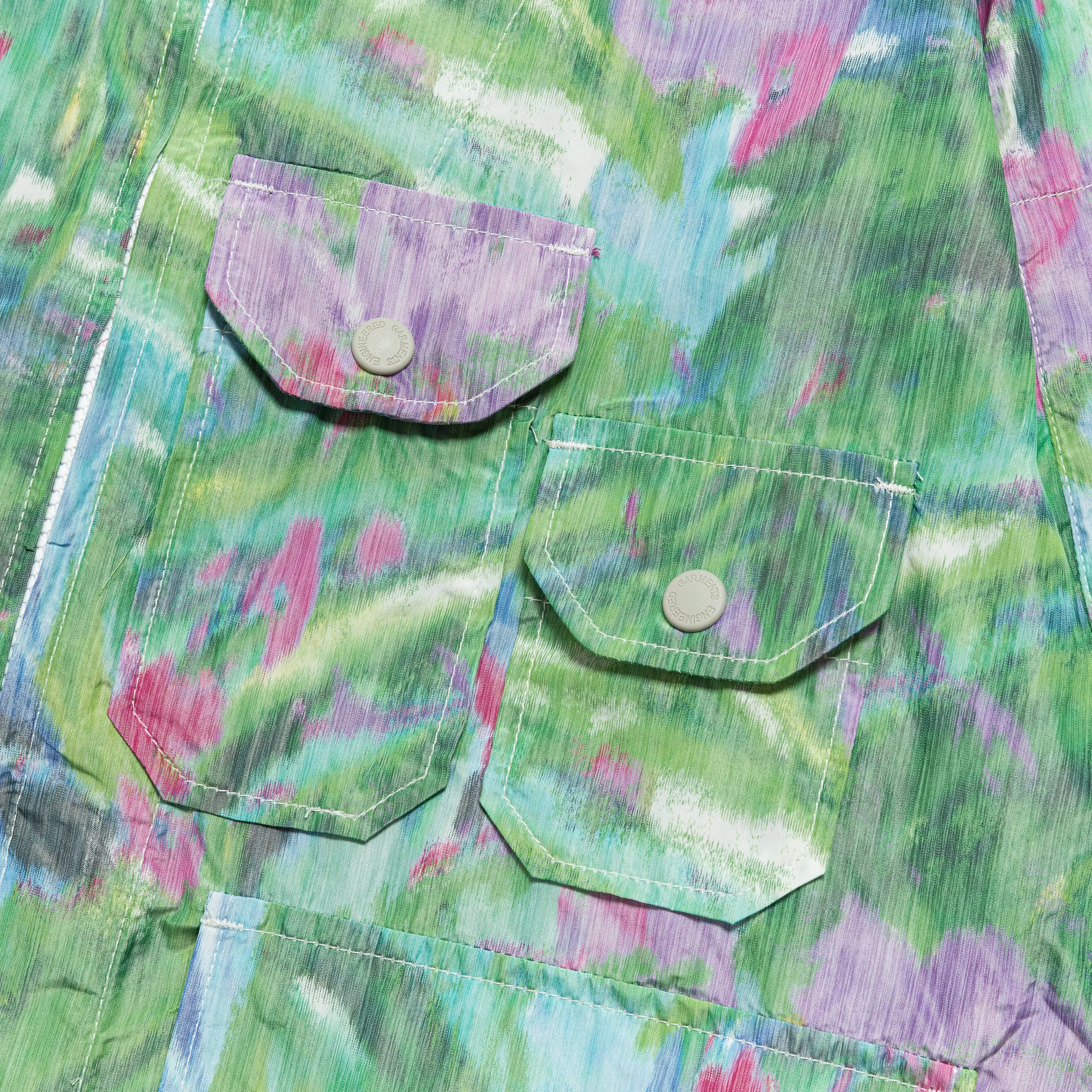 Engineered Garments Atlantic Parka - Green Floral Poly Microfibre