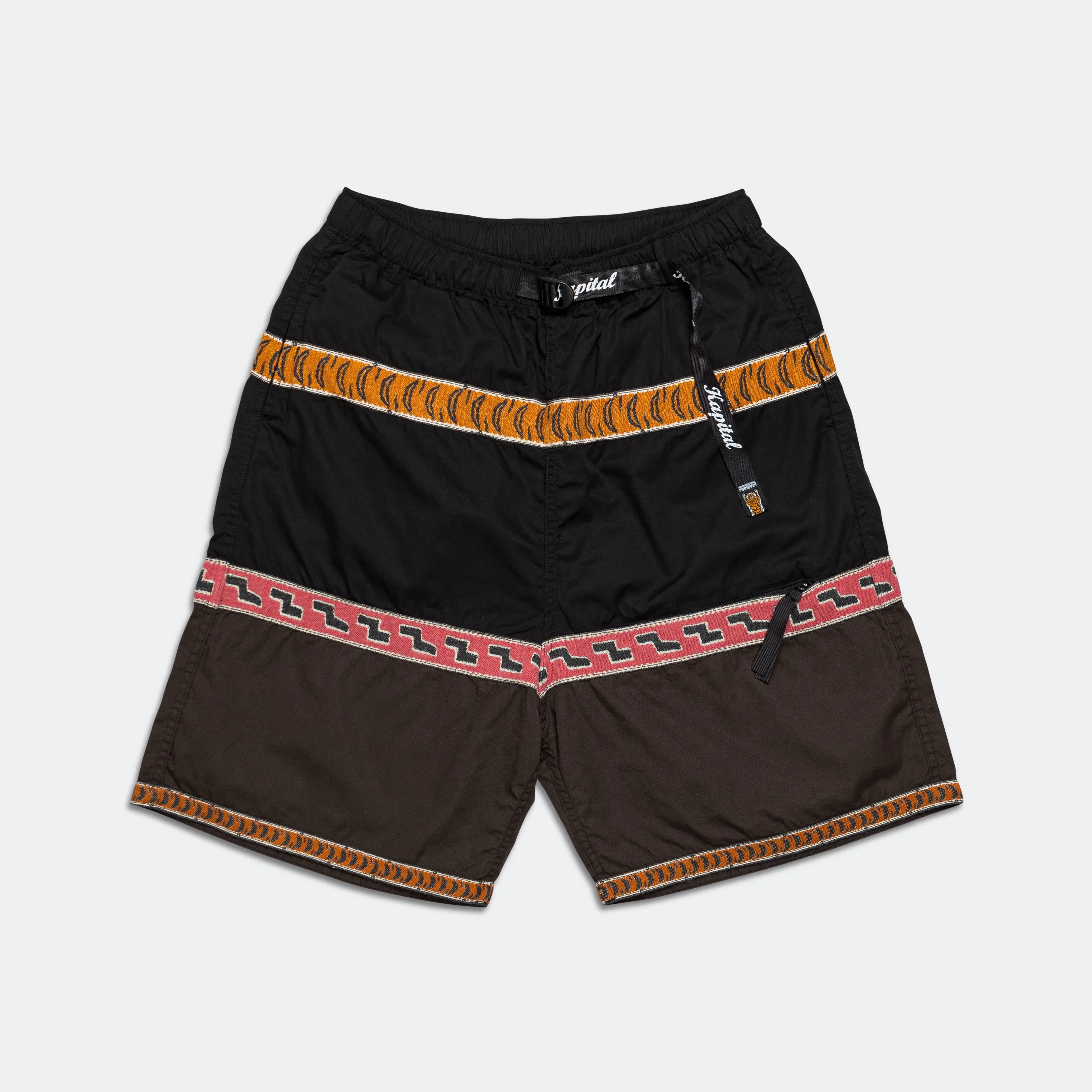 KAPITAL Combed Burberry ECO BAKA Shorts - Black