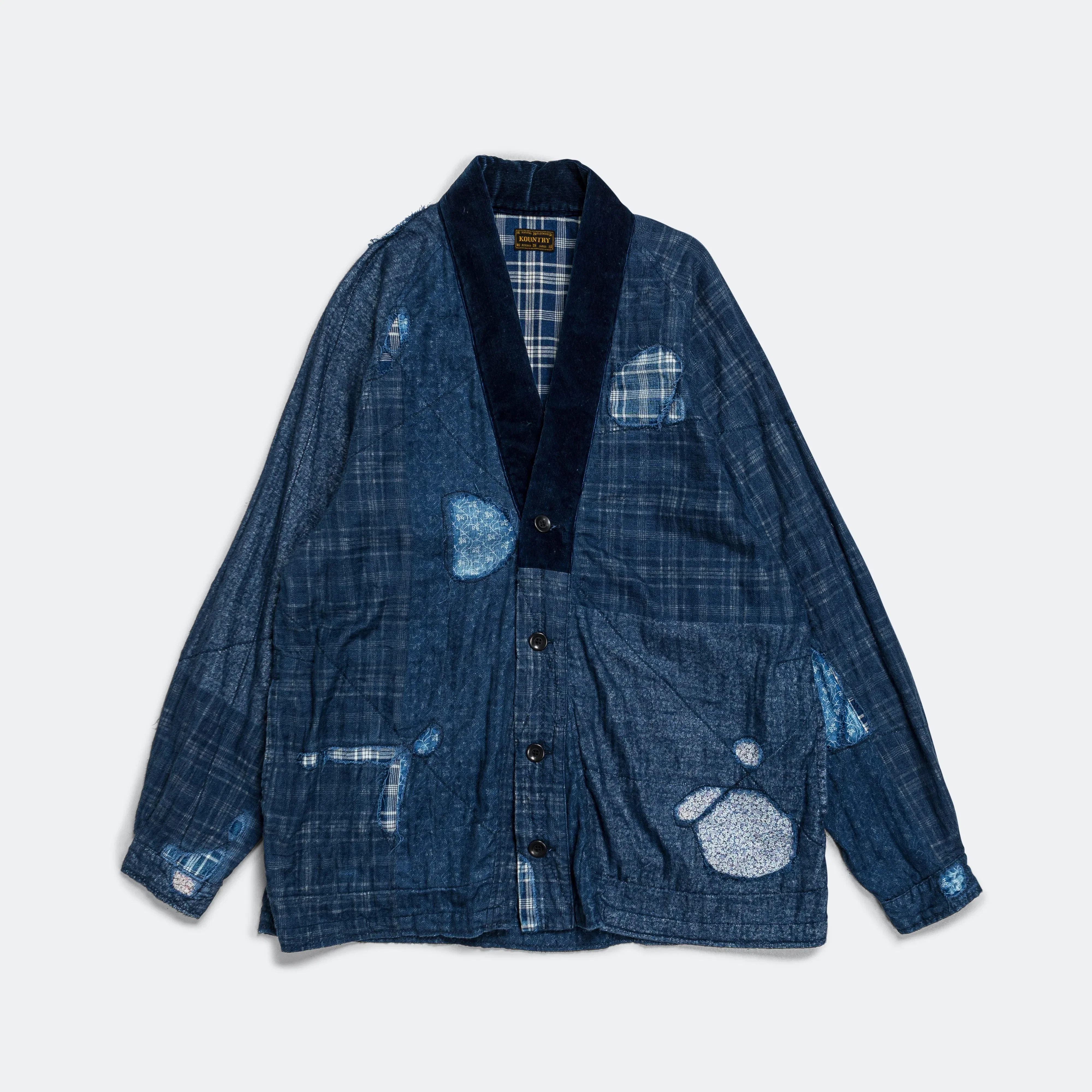 KAPITAL IDG Patchwork NORA-DOT TIGER JUDDBHAN Shirt - Indigo