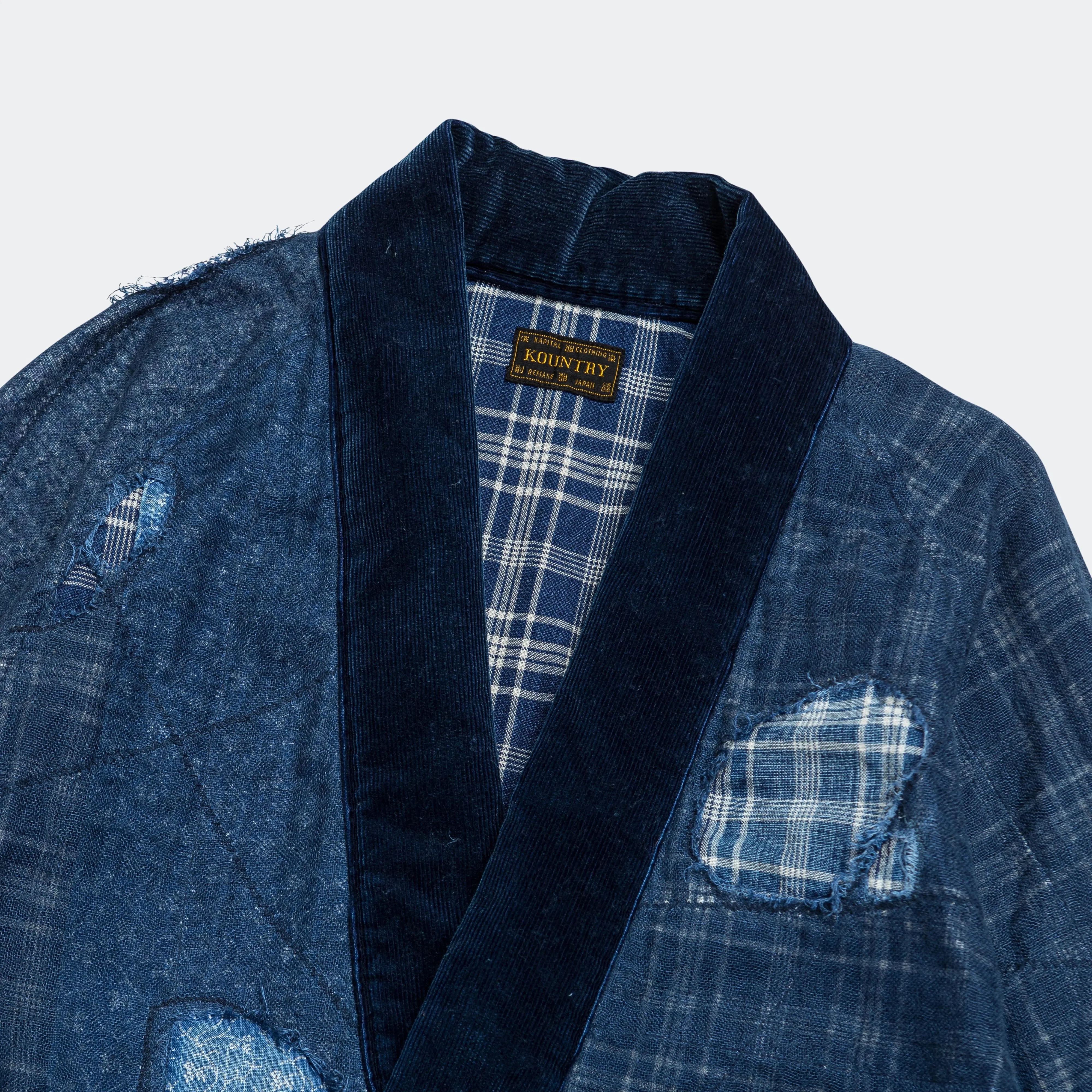KAPITAL IDG Patchwork NORA-DOT TIGER JUDDBHAN Shirt - Indigo