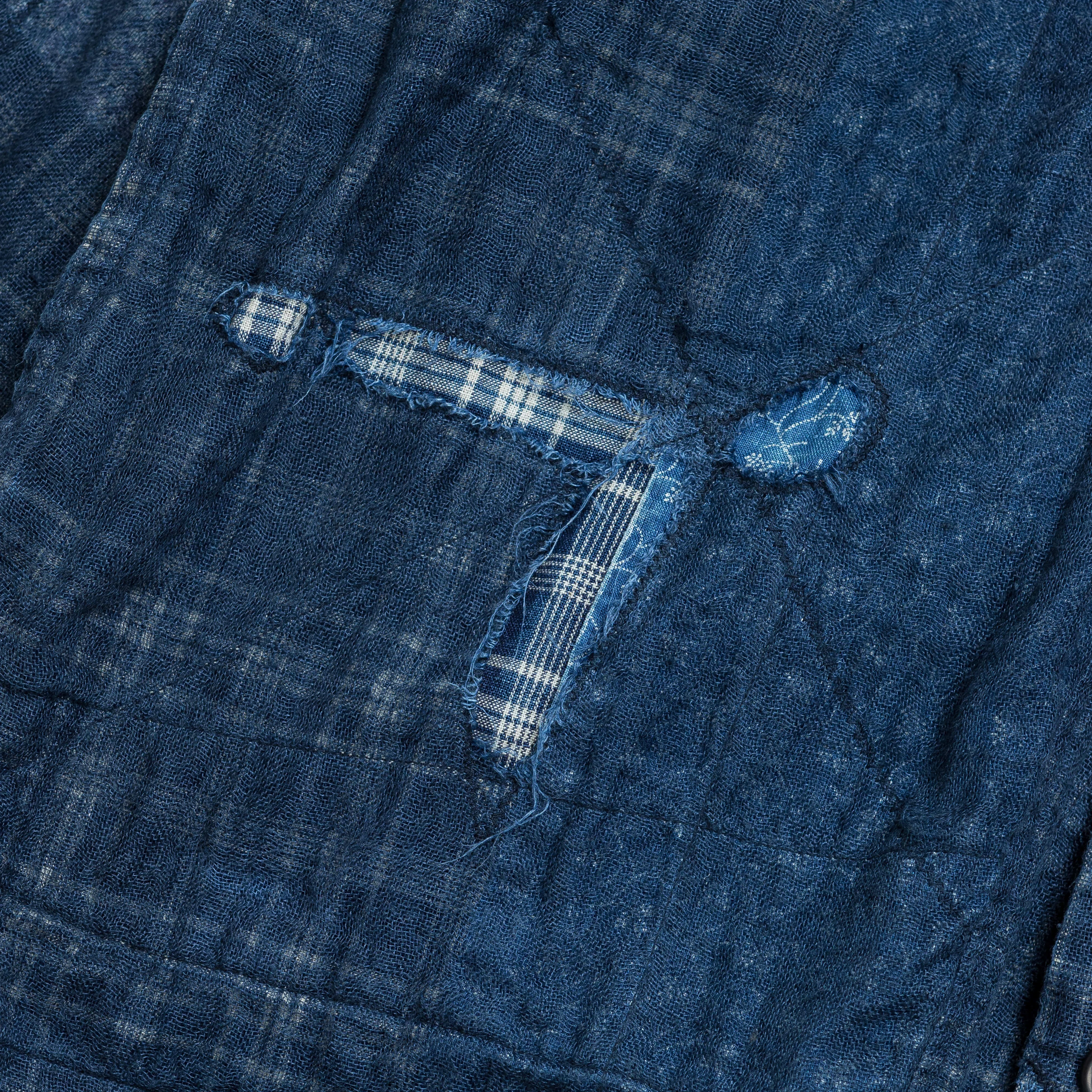 KAPITAL IDG Patchwork NORA-DOT TIGER JUDDBHAN Shirt - Indigo