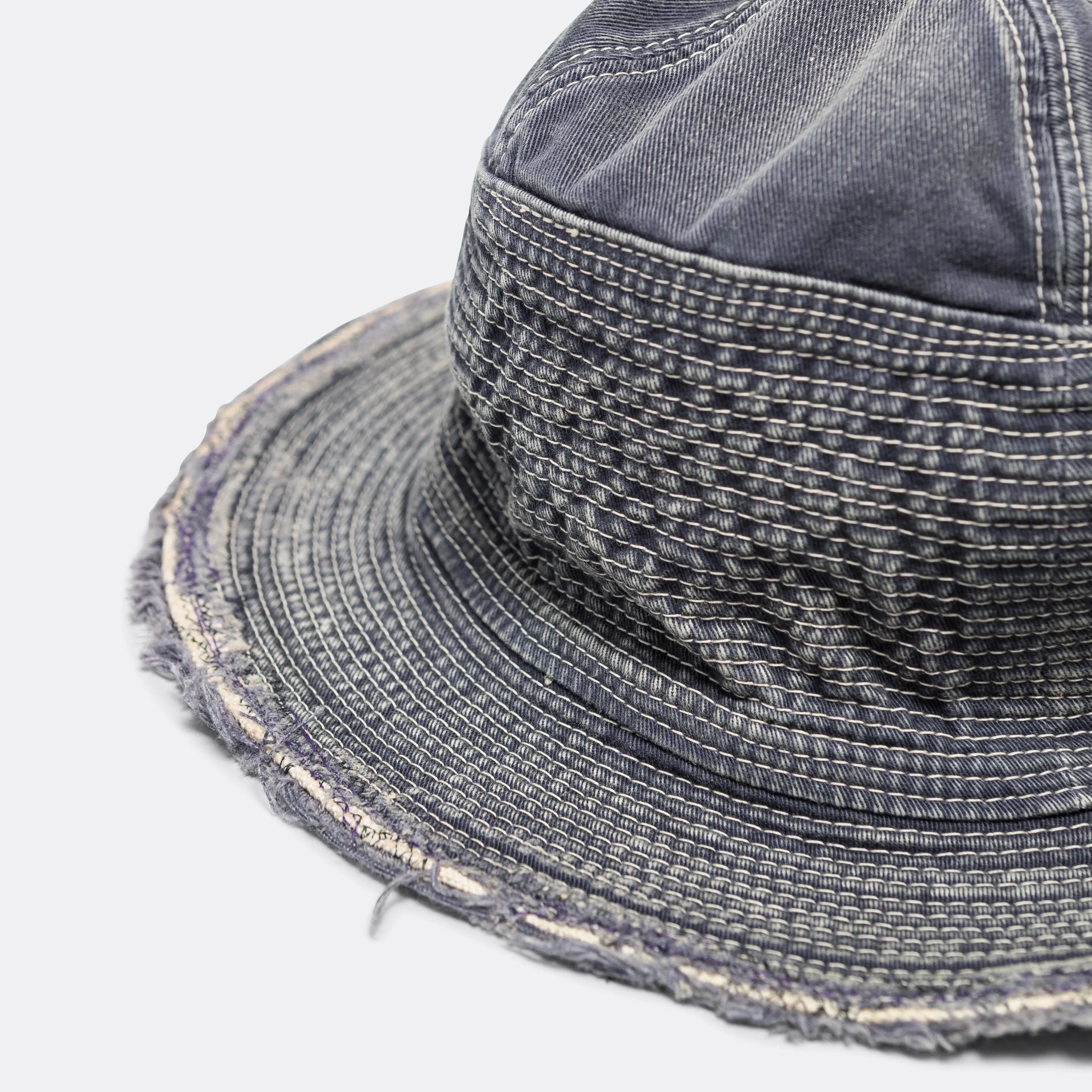 KAPITAL 11.5oz THE OLD MAN AND THE SEA Hat (SOFT CRASH REMAKE) - Navy