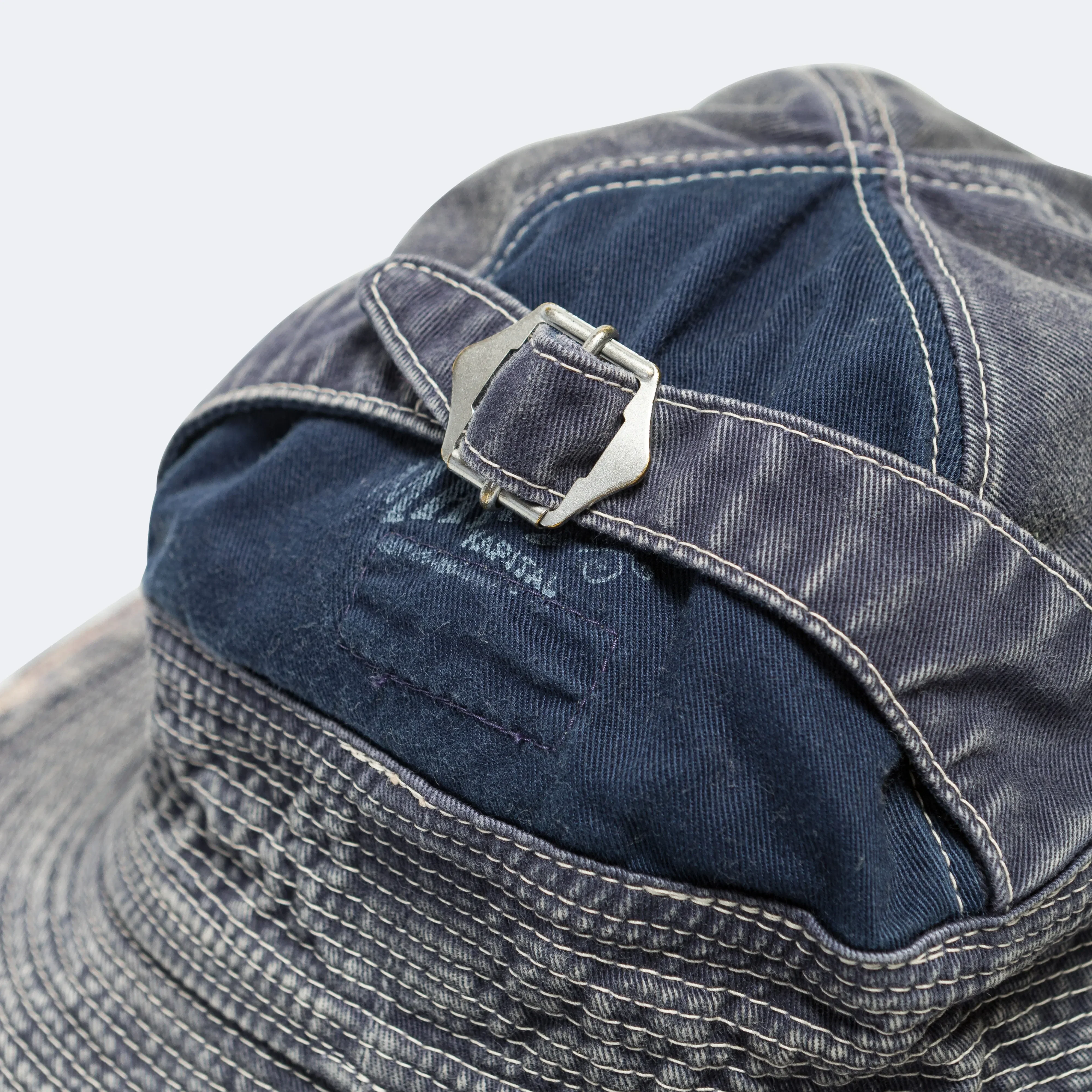 KAPITAL 11.5oz THE OLD MAN AND THE SEA Hat (SOFT CRASH REMAKE) - Navy