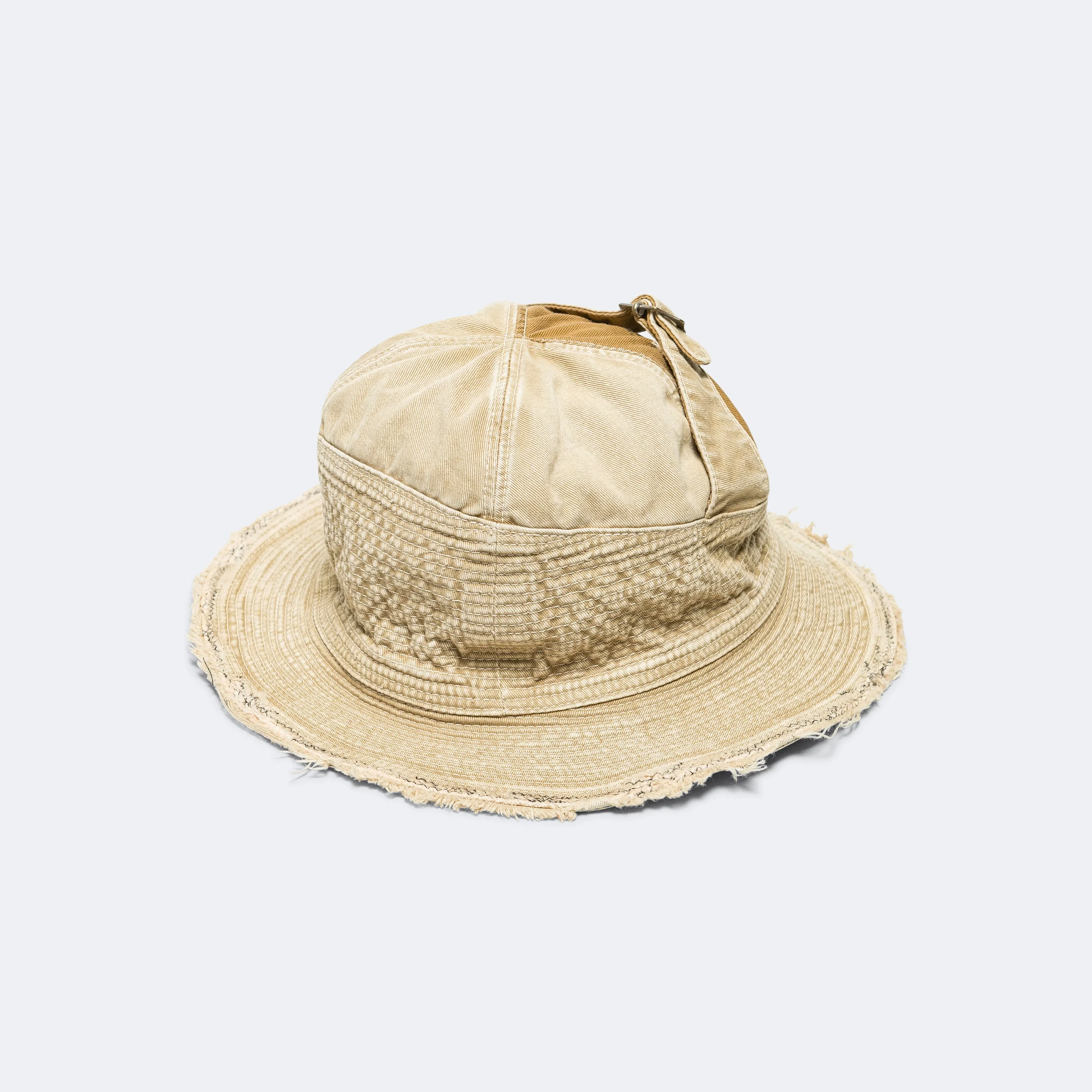 KAPITAL 11.5oz THE OLD MAN AND THE SEA Hat (SOFT CRASH REMAKE) - Beige