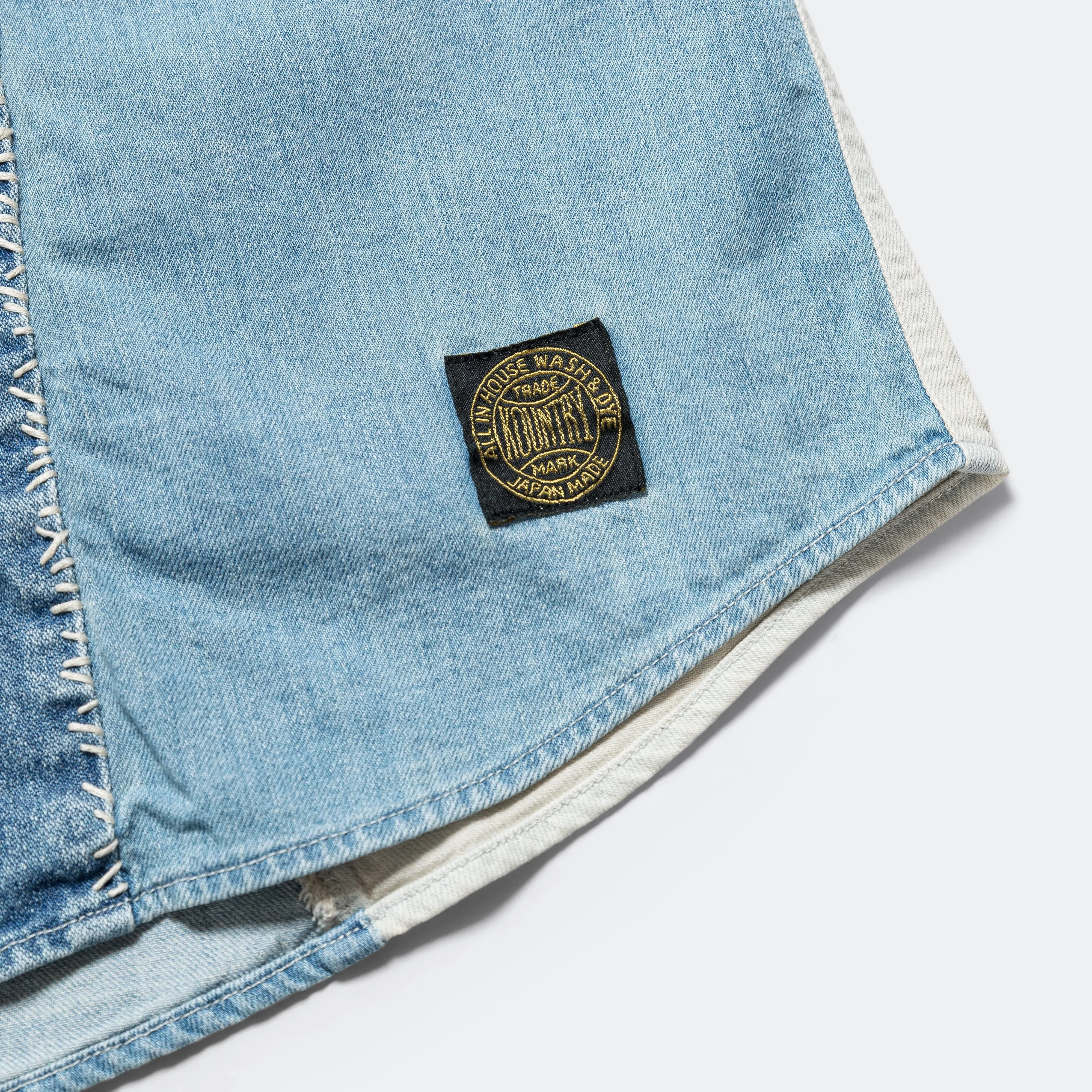 KAPITAL 8oz Reconstruction Denim GREAT KOUNTRY Baseball Shirt - Pro