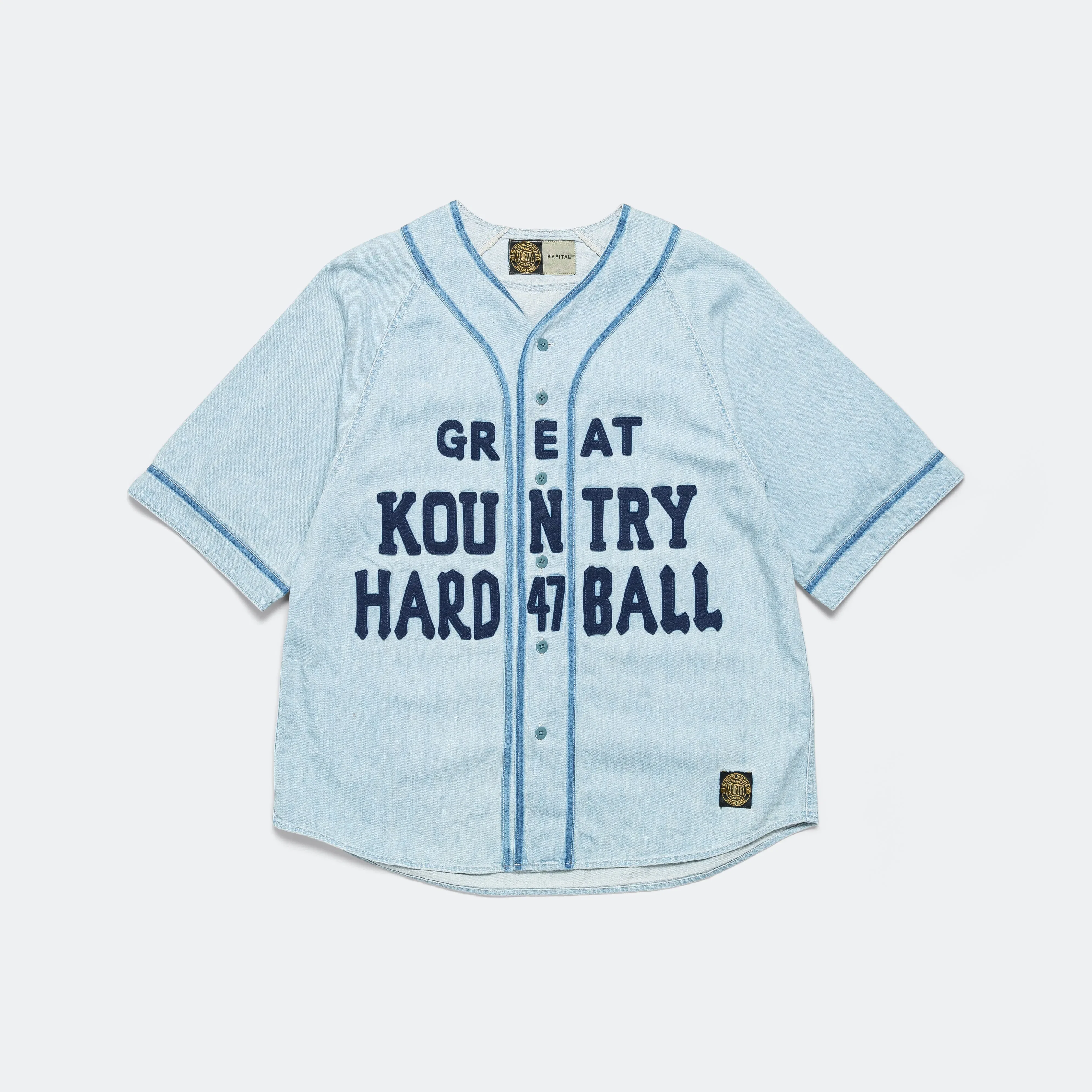 KAPITAL 8oz Denim GREAT KOUNTRY Baseball Shirt - Pro