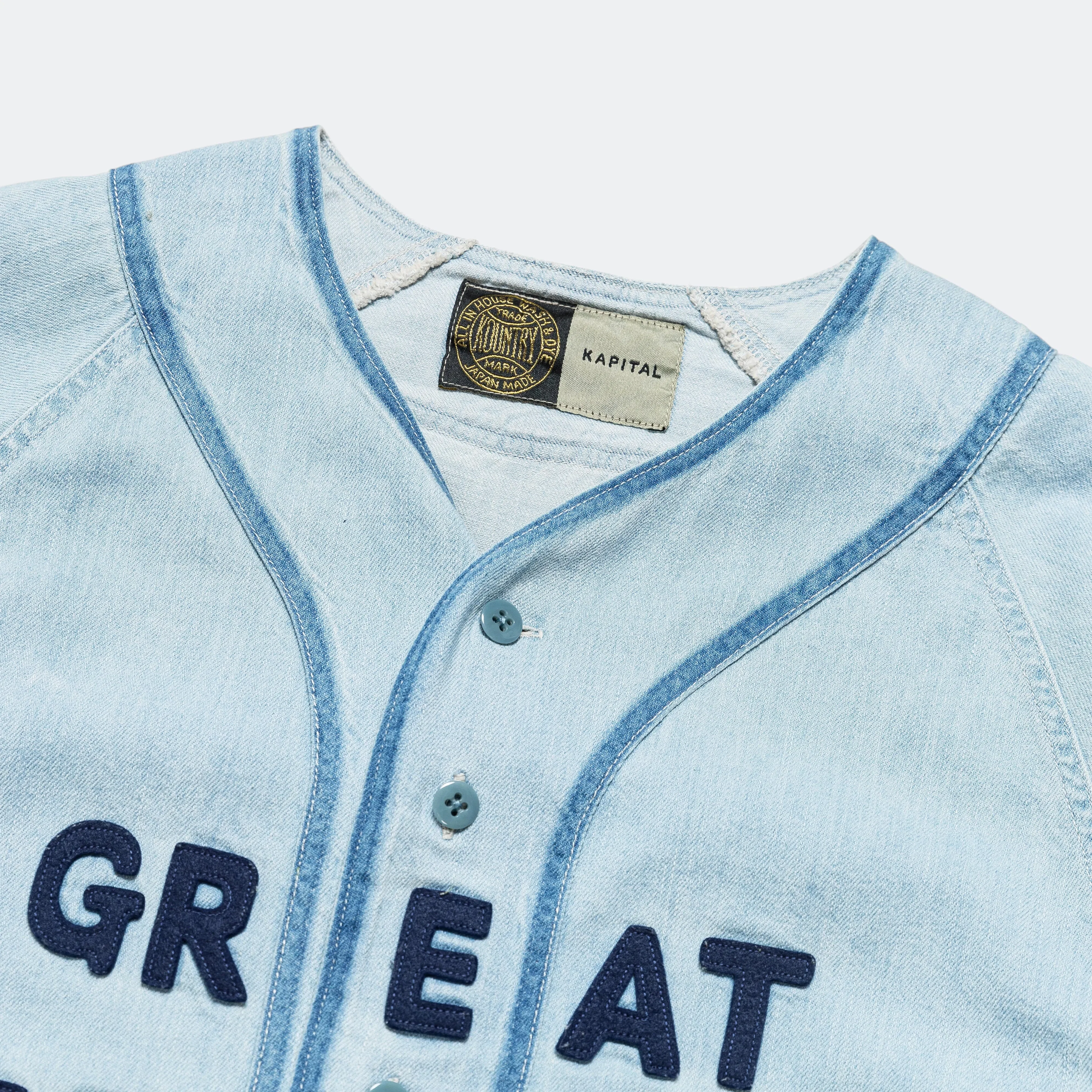KAPITAL 8oz Denim GREAT KOUNTRY Baseball Shirt - Pro