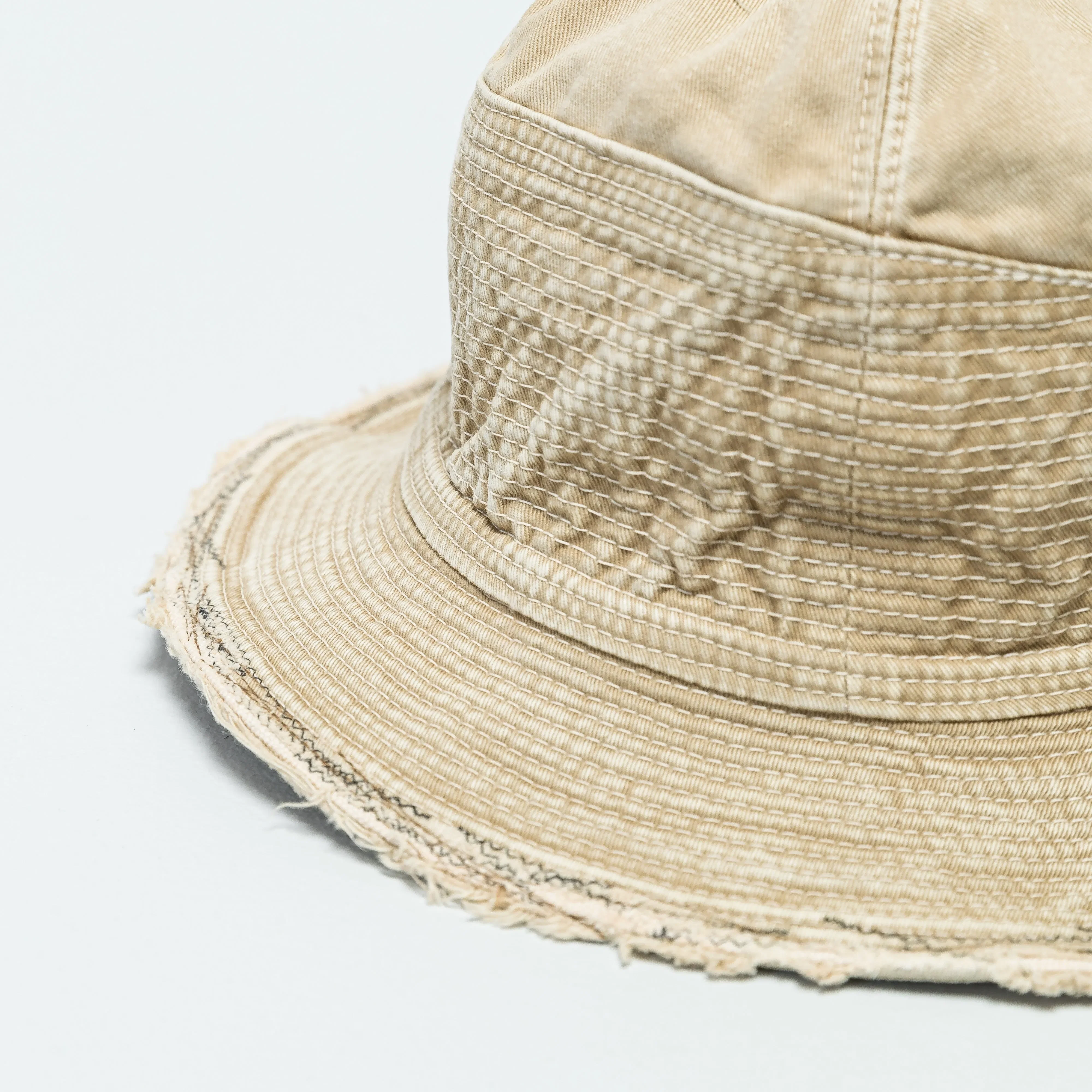 KAPITAL Chino THE OLD MAN AND THE SEA Hat (SOFT CRASH REMAKE) - Beige