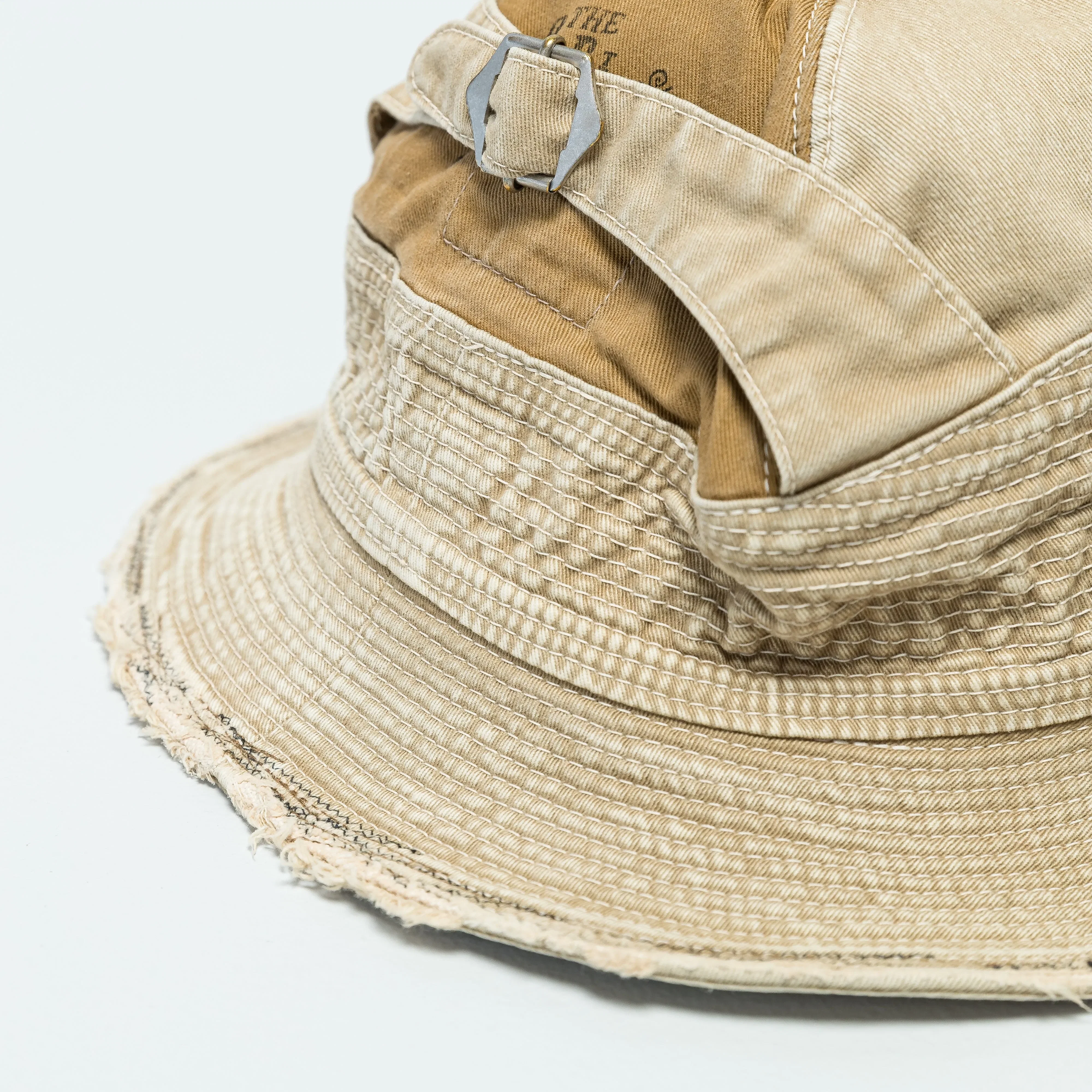 KAPITAL Chino THE OLD MAN AND THE SEA Hat (SOFT CRASH REMAKE) - Beige