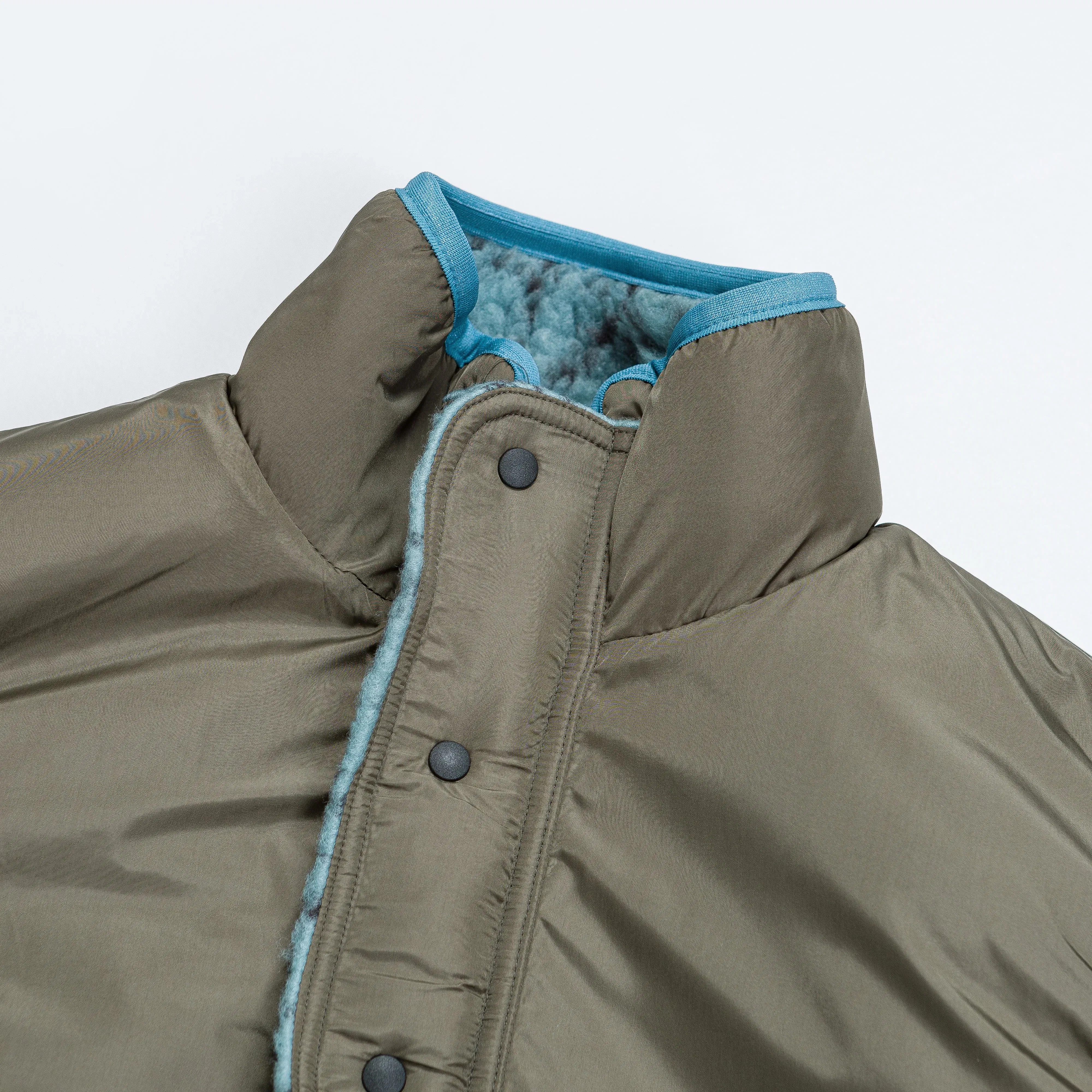 KAPITAL DO-GI SASHIKO Boa Fleece Reversible Vest - Blue