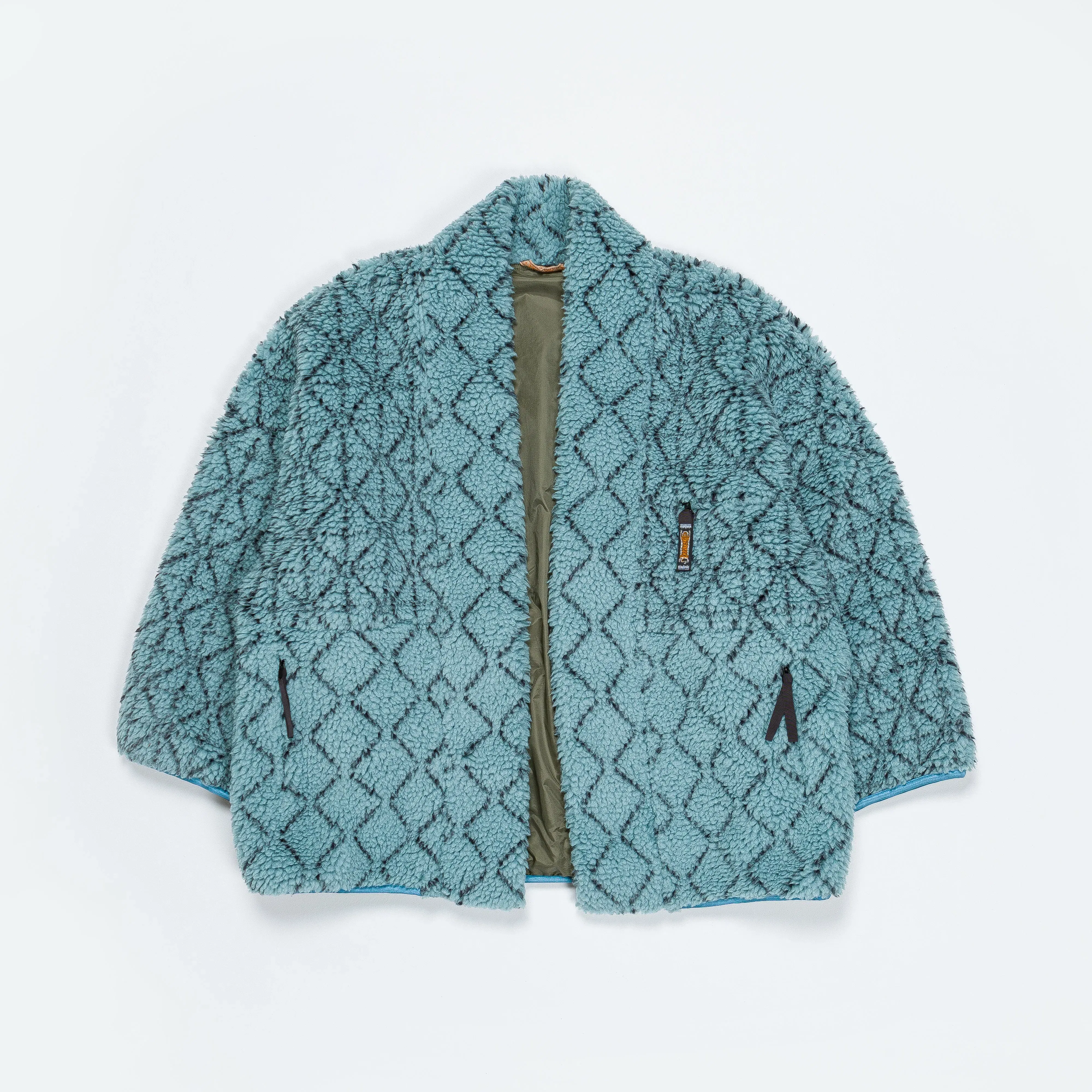KAPITAL DO-GI SASHIKO Boa Fleece KESA JACKET - Blue