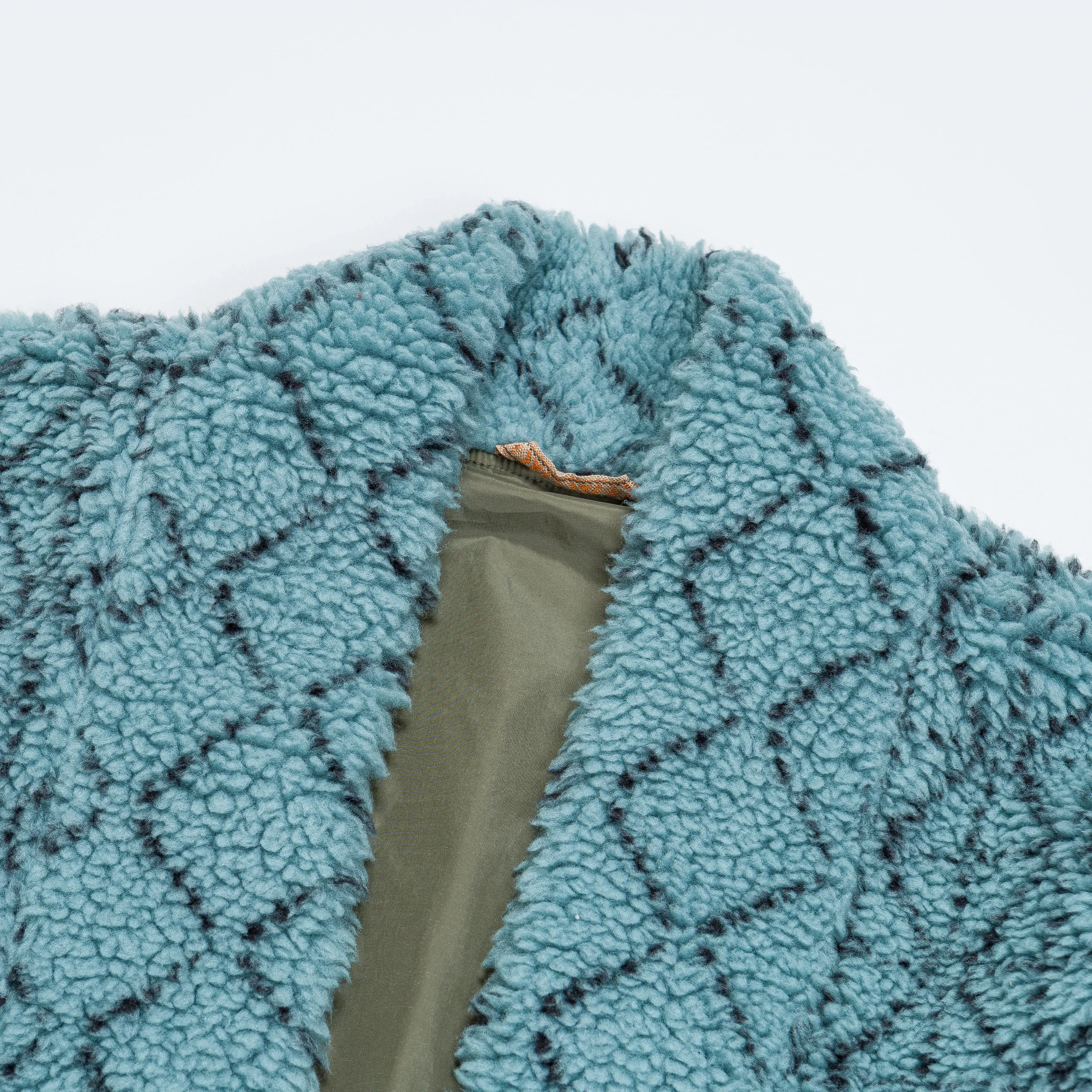KAPITAL DO-GI SASHIKO Boa Fleece KESA JACKET - Blue
