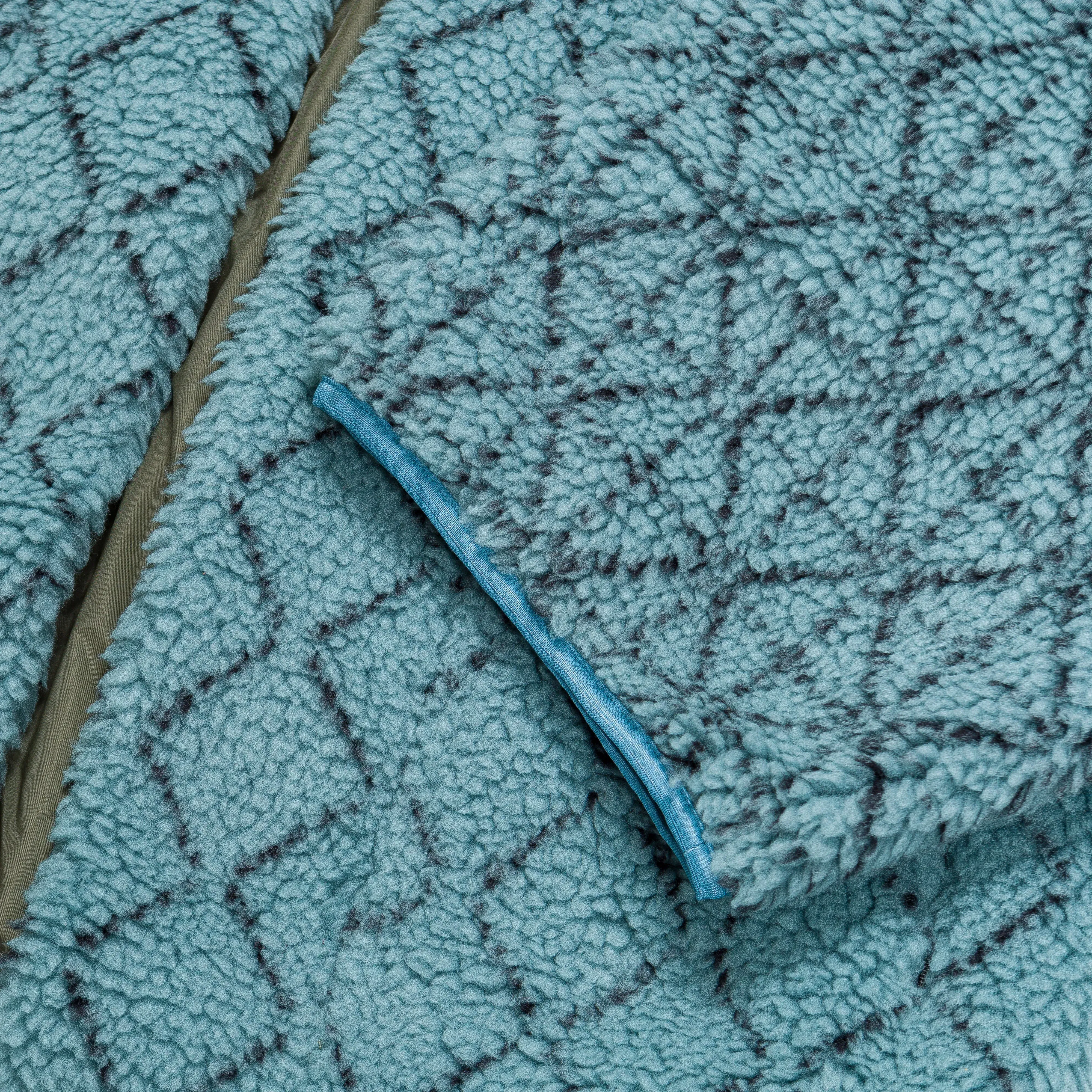 KAPITAL DO-GI SASHIKO Boa Fleece KESA JACKET - Blue