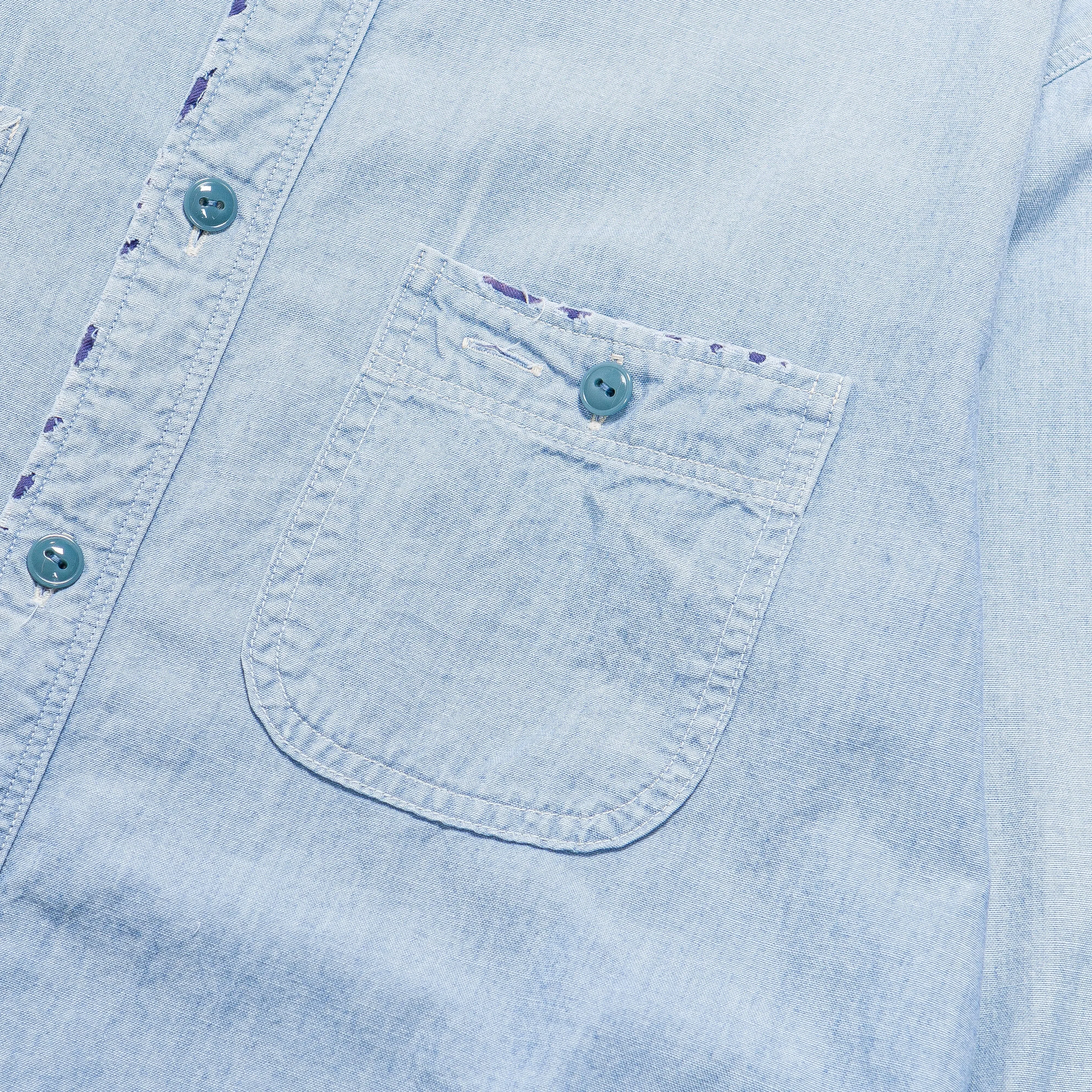 KAPITAL Chambray KOUNTRY Work Shirt (RAIN BANDANA Remake) - Sax