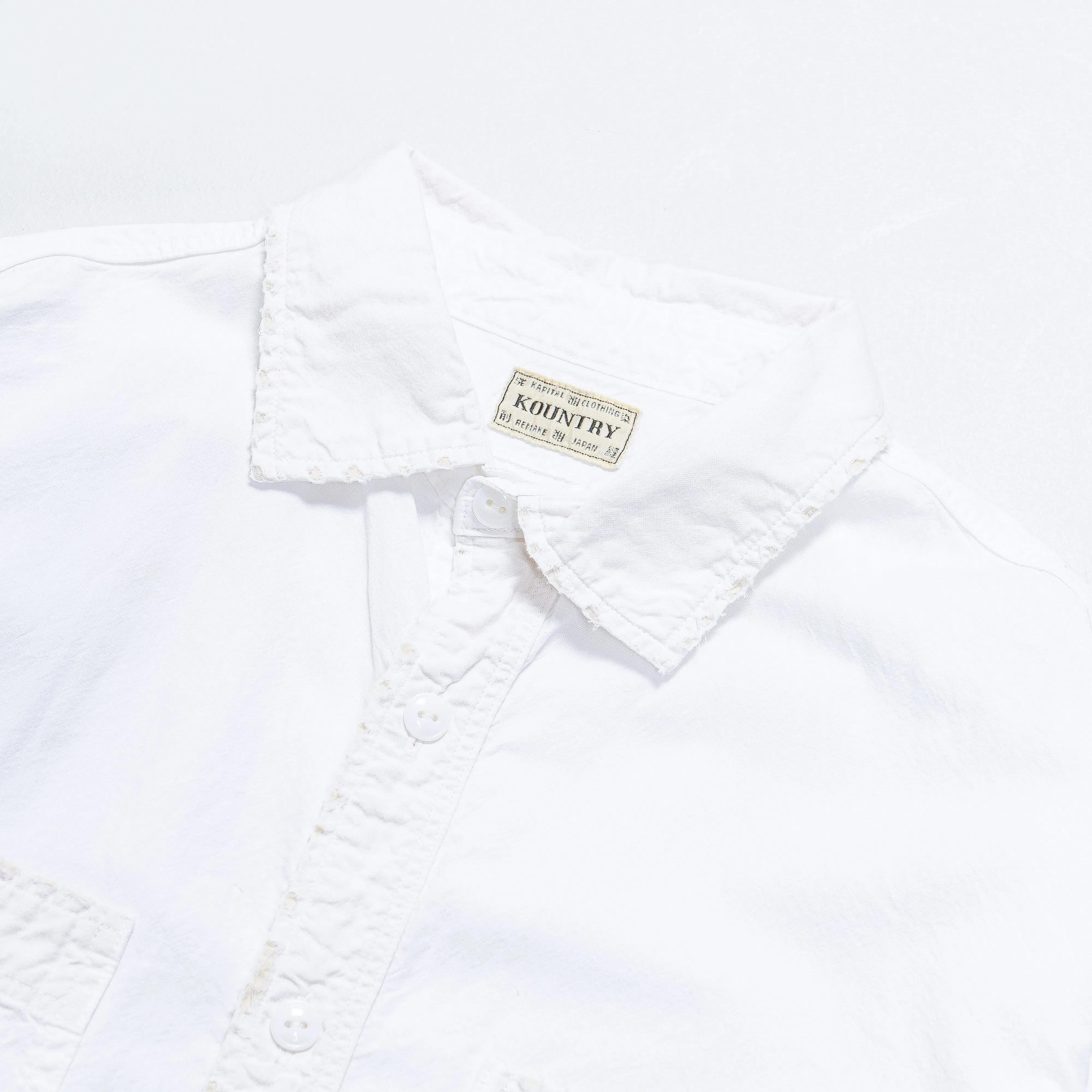 KAPITAL OX KOUNTRY Work Shirt (RAIN BANDANA Remake) - White