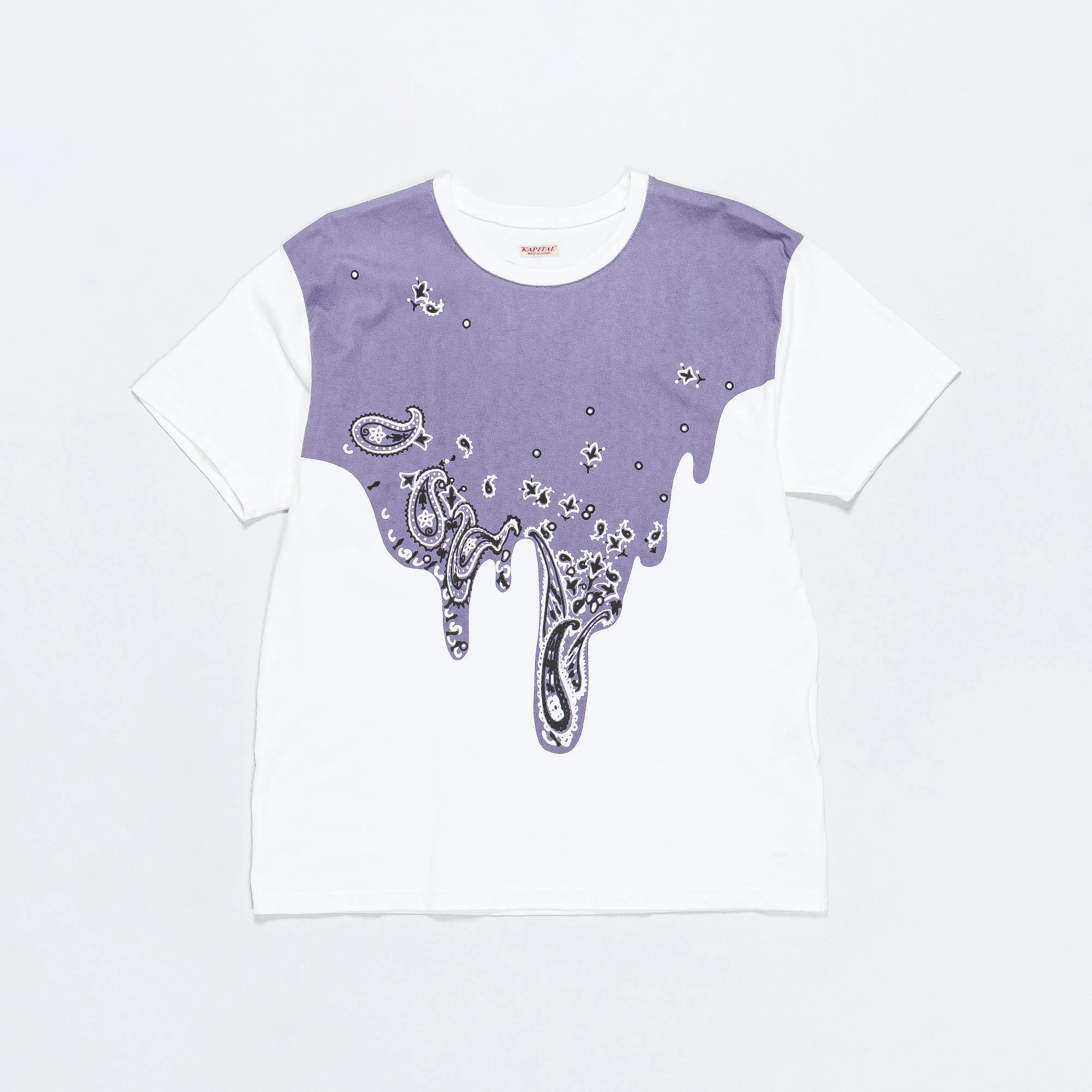 KAPITAL 20/-Jersey Crew T (TOROTORO BANDANA) - Aubergine