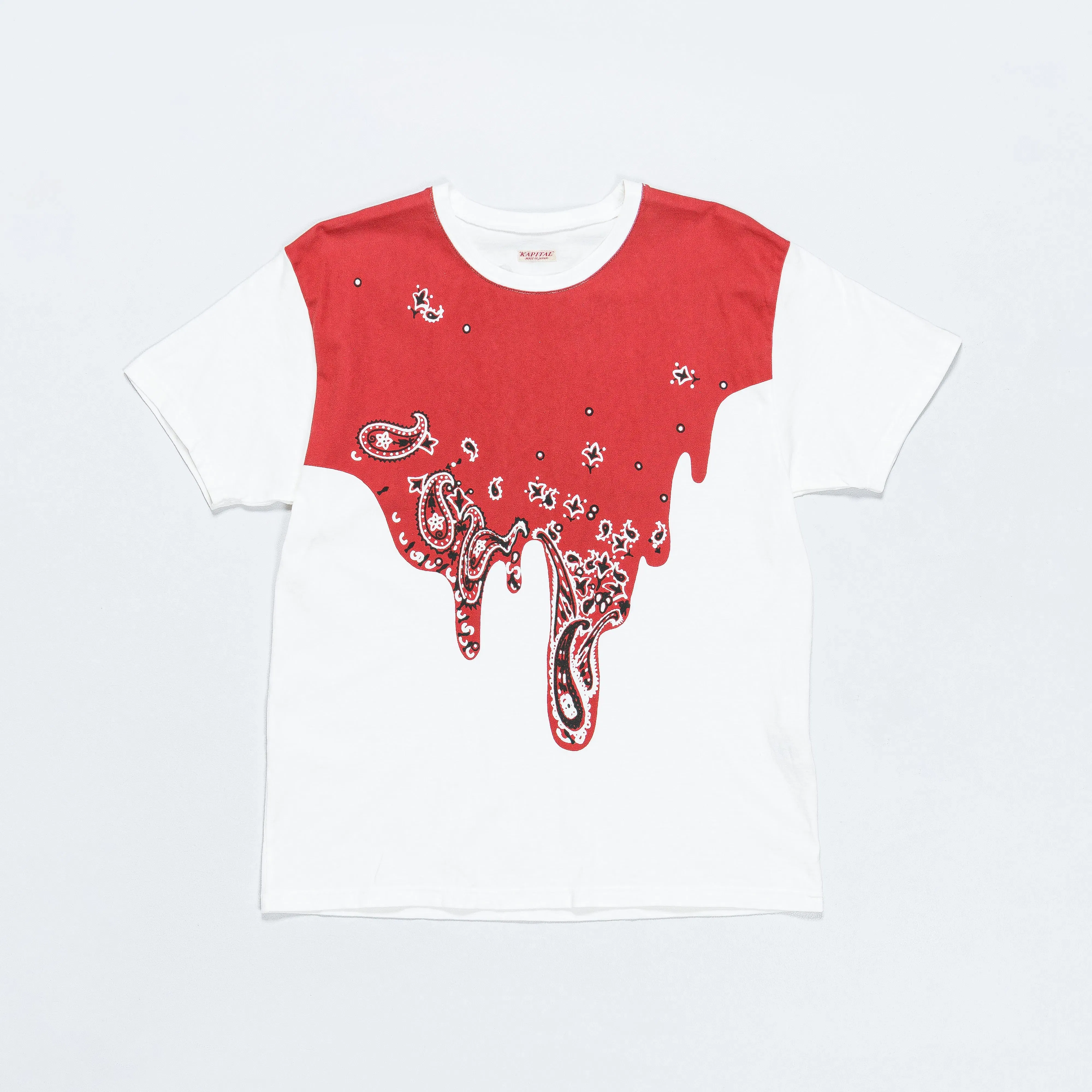 KAPITAL 20/-Jersey Crew T (TOROTORO BANDANA) - Red